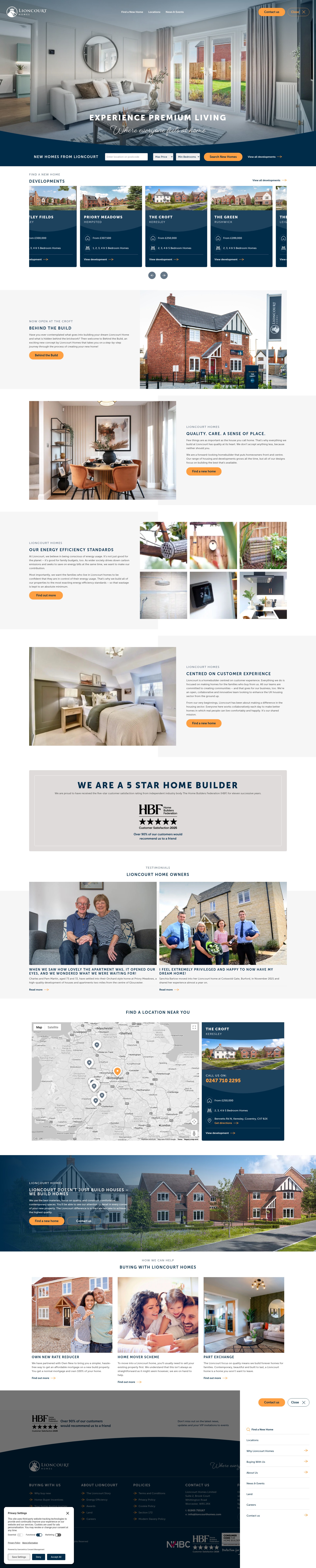 Screenshot of lioncourthomes.com