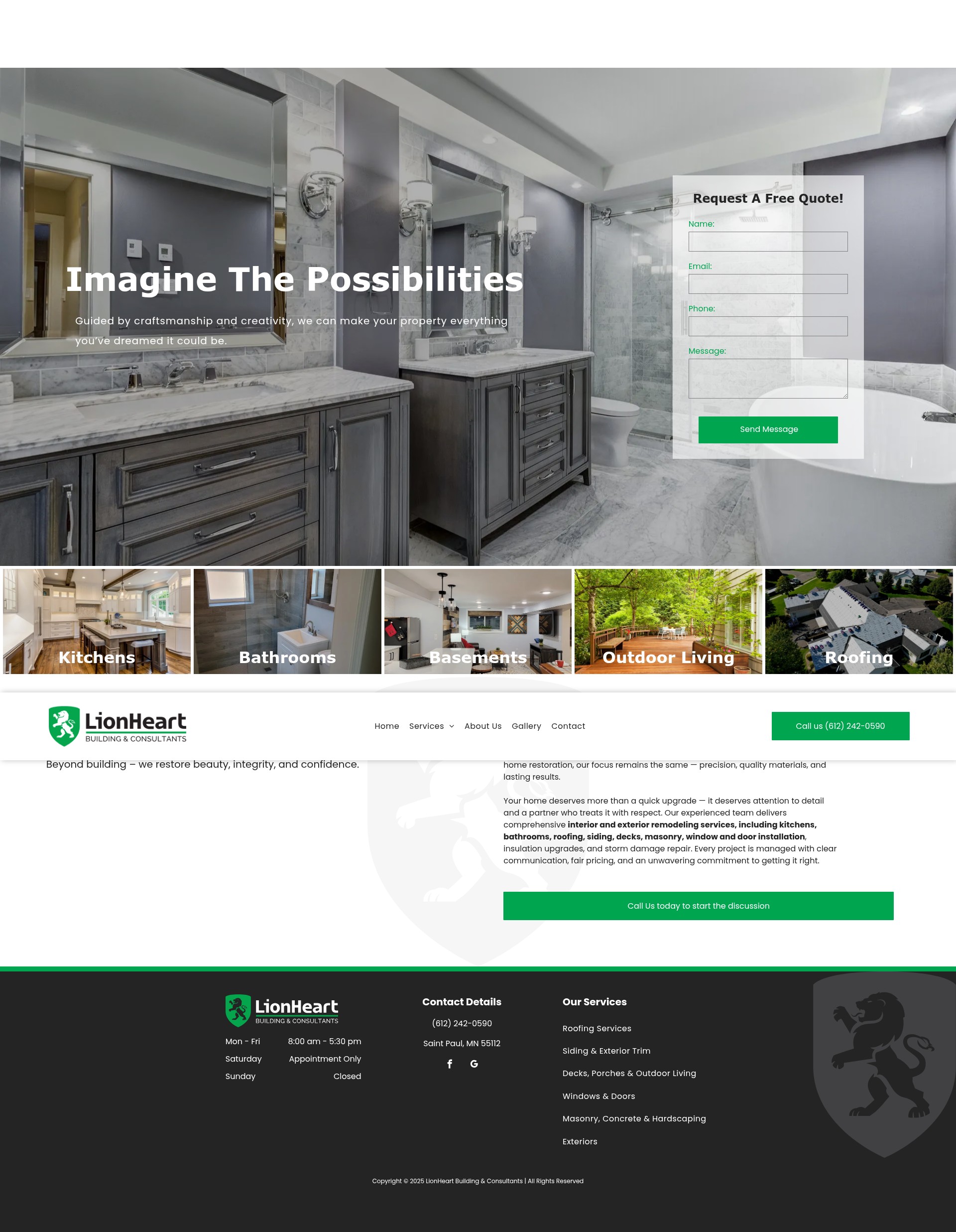 Screenshot of lionheartbc.com