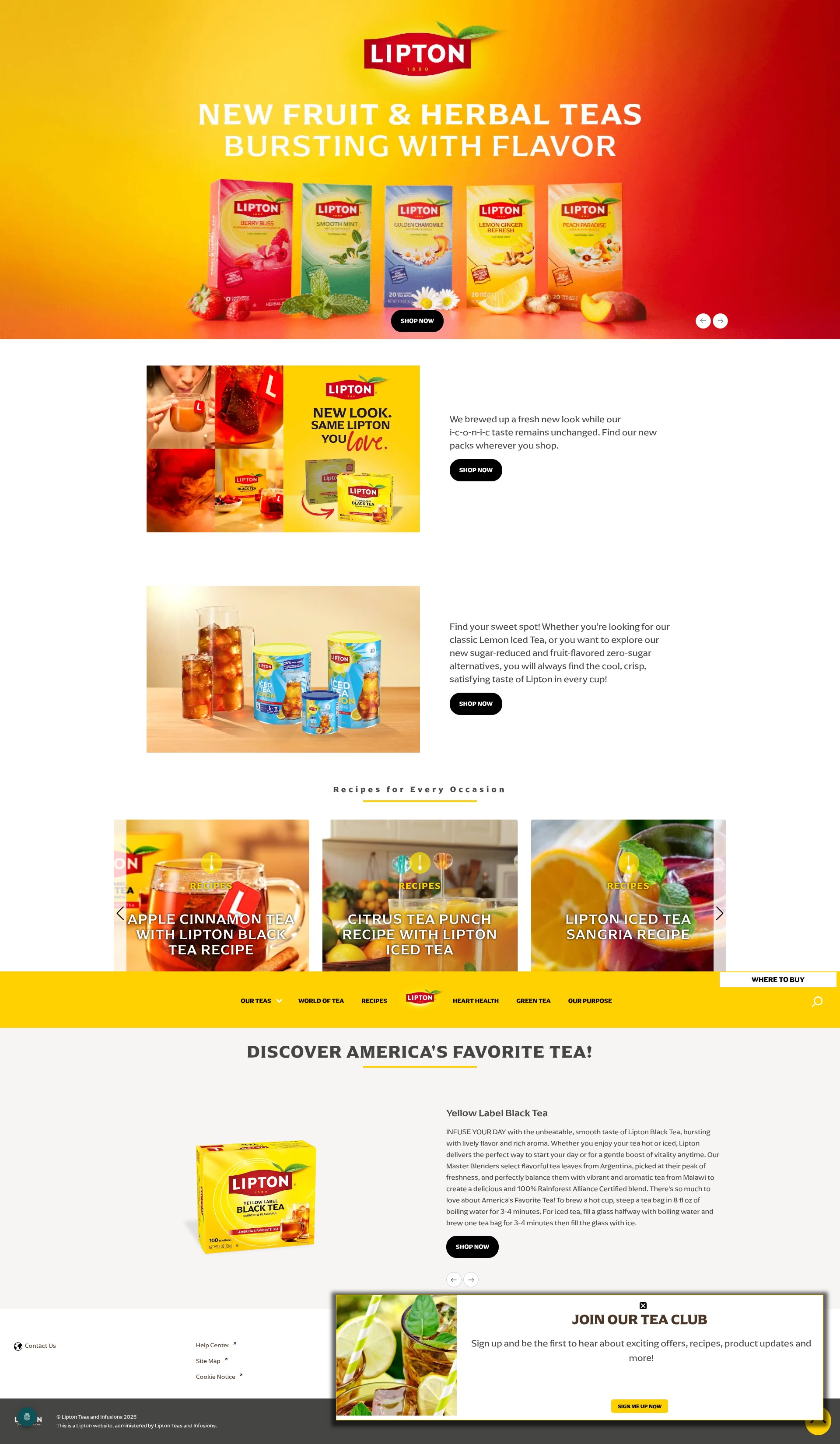 Screenshot of lipton.com