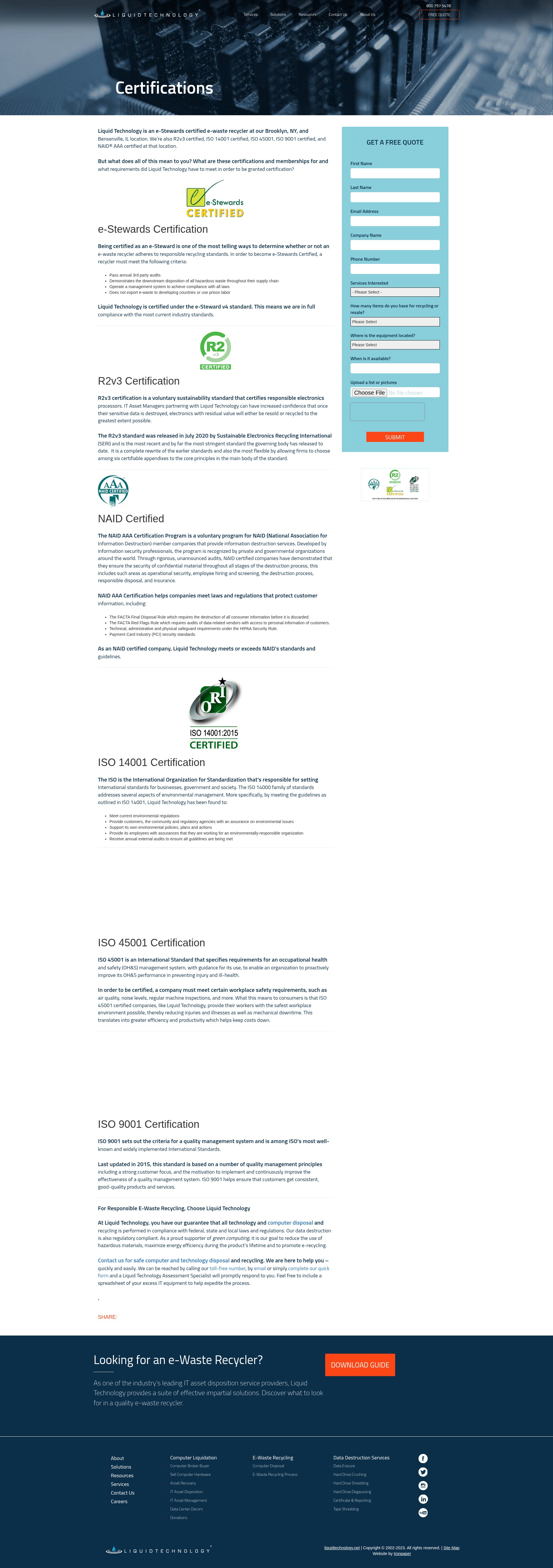 Screenshot of liquidtechnology.net