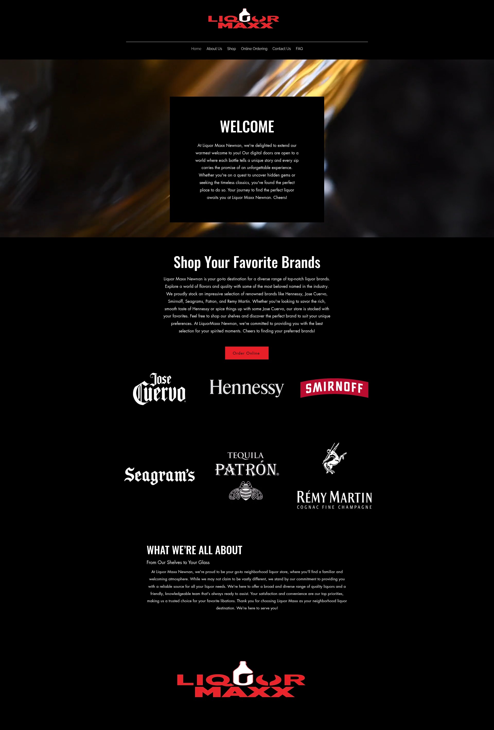 Screenshot of liquormaxxnewnan.com