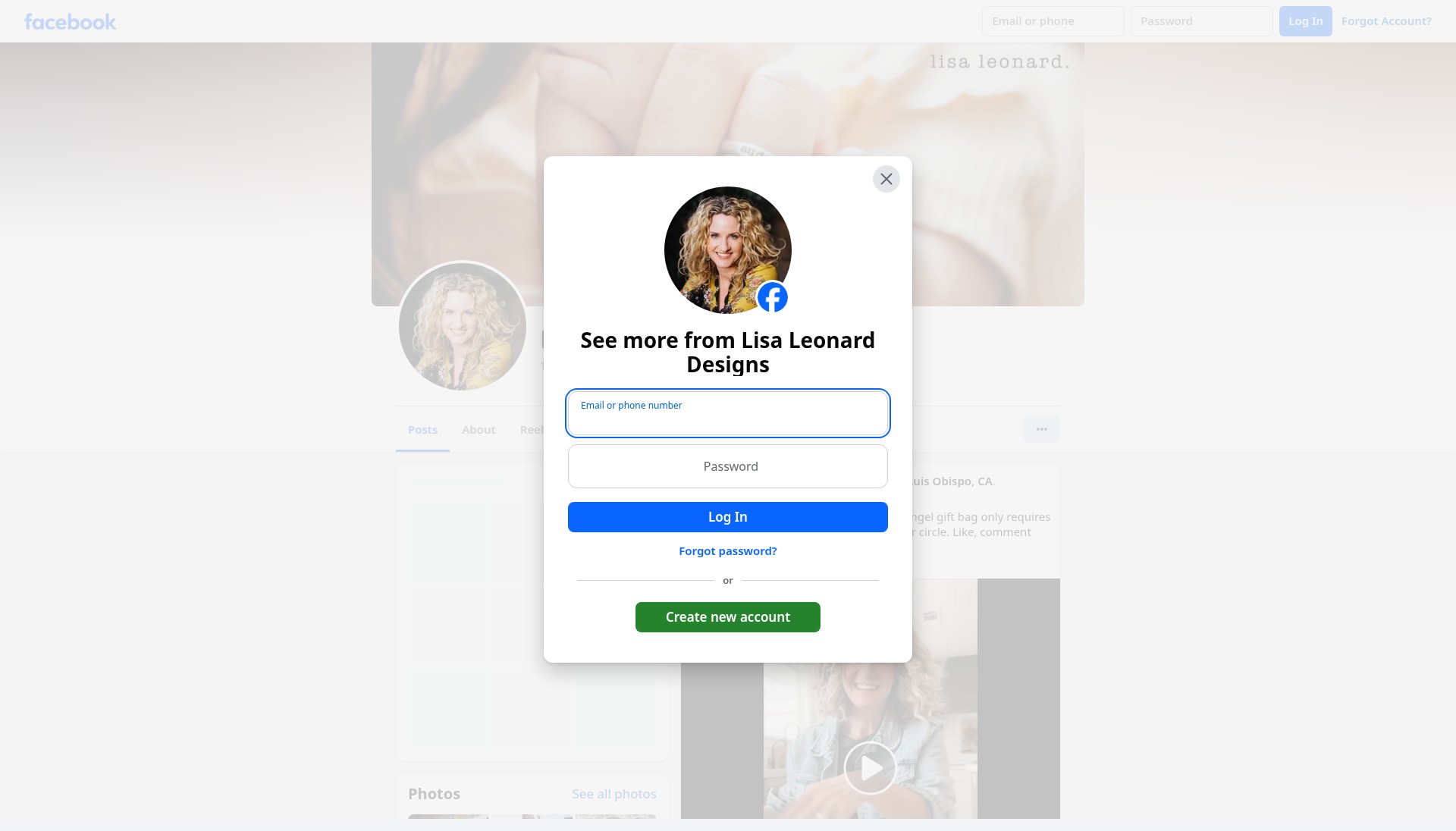 Screenshot of lisaleonard.com