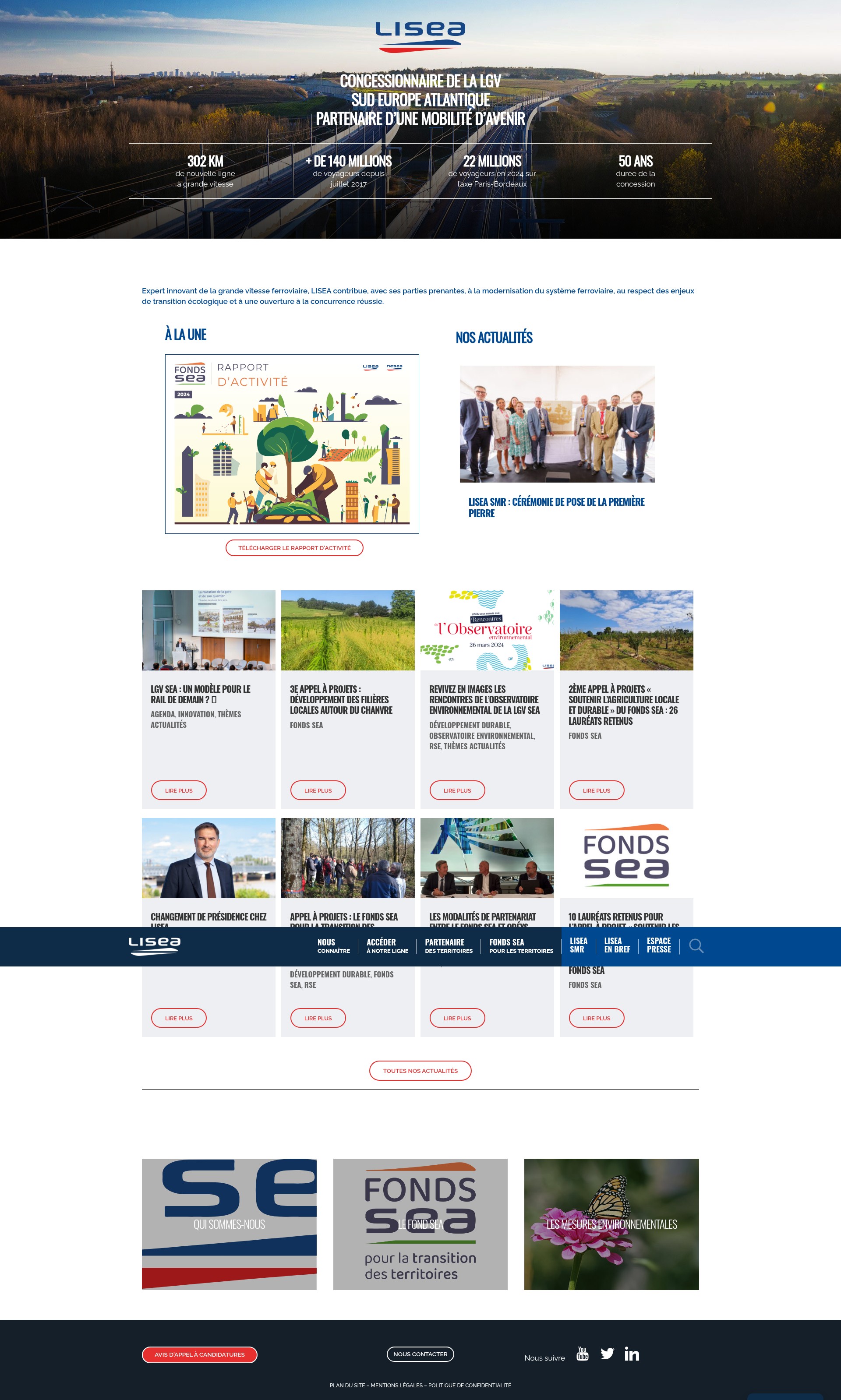 Screenshot of lisea.fr