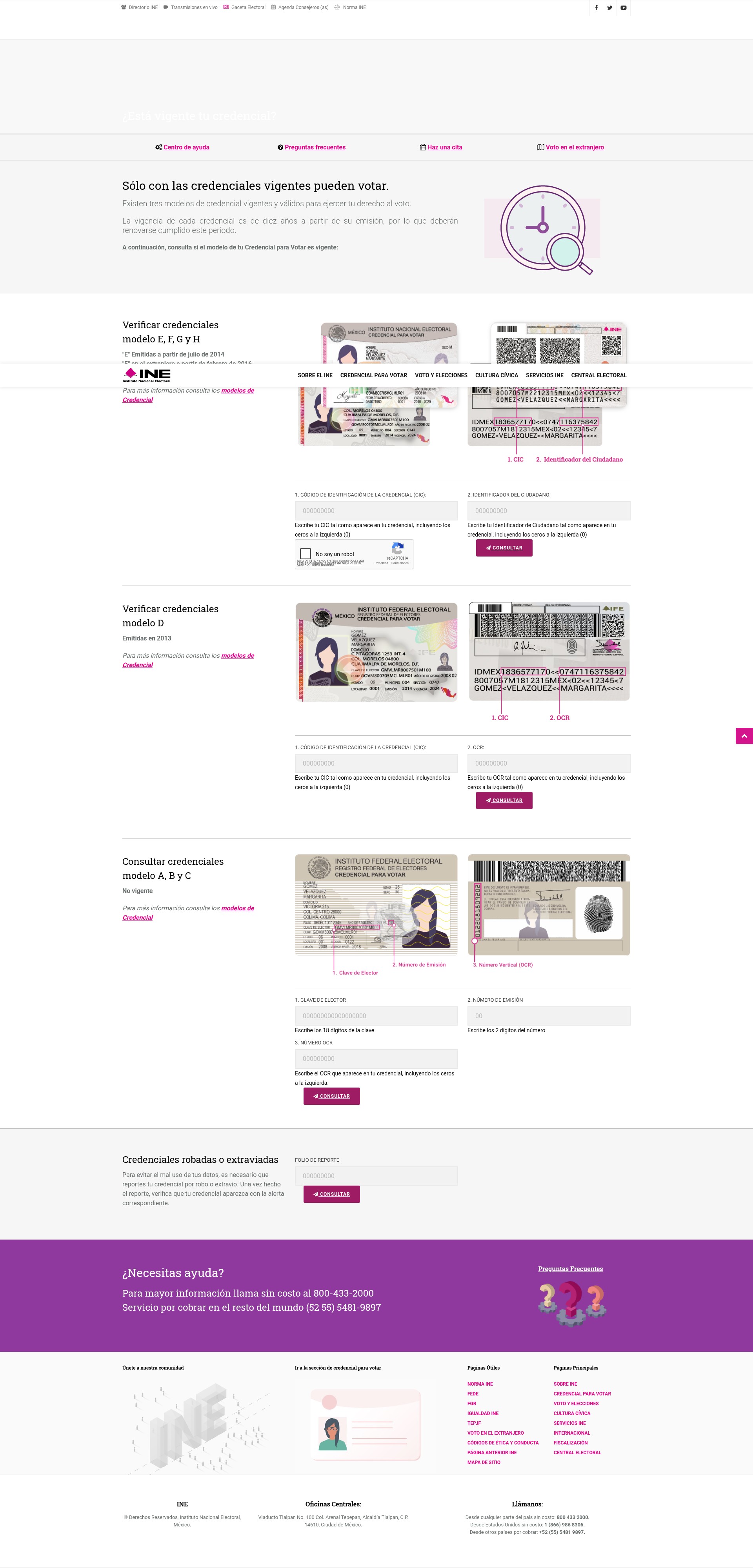Screenshot of listanominal.ine.mx