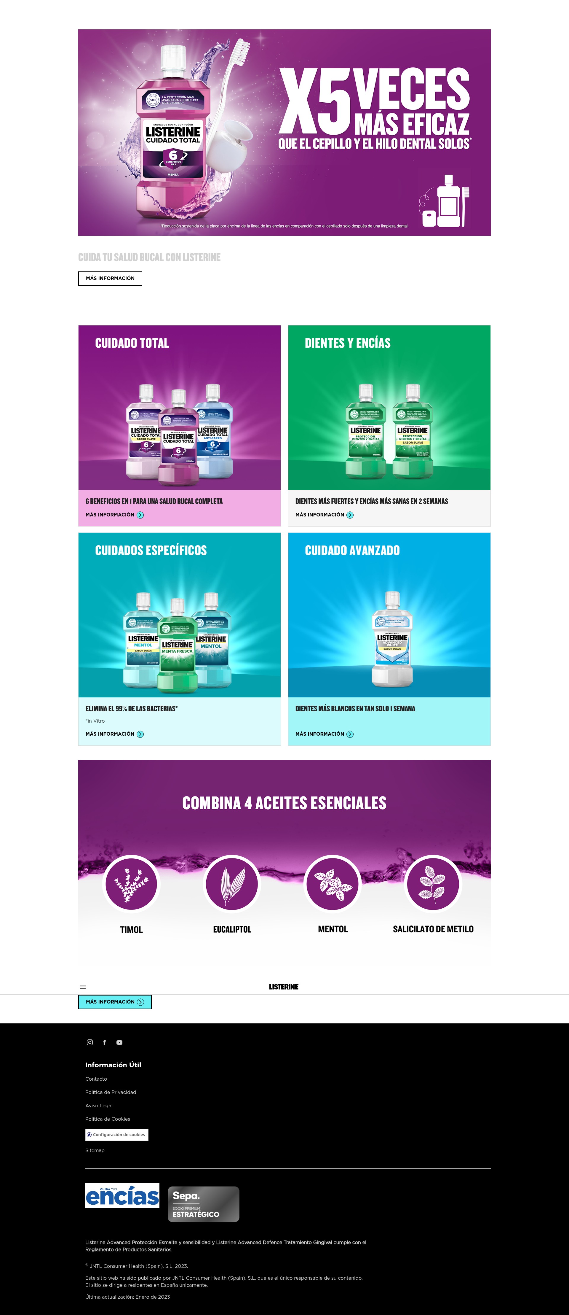 Screenshot of listerine.es