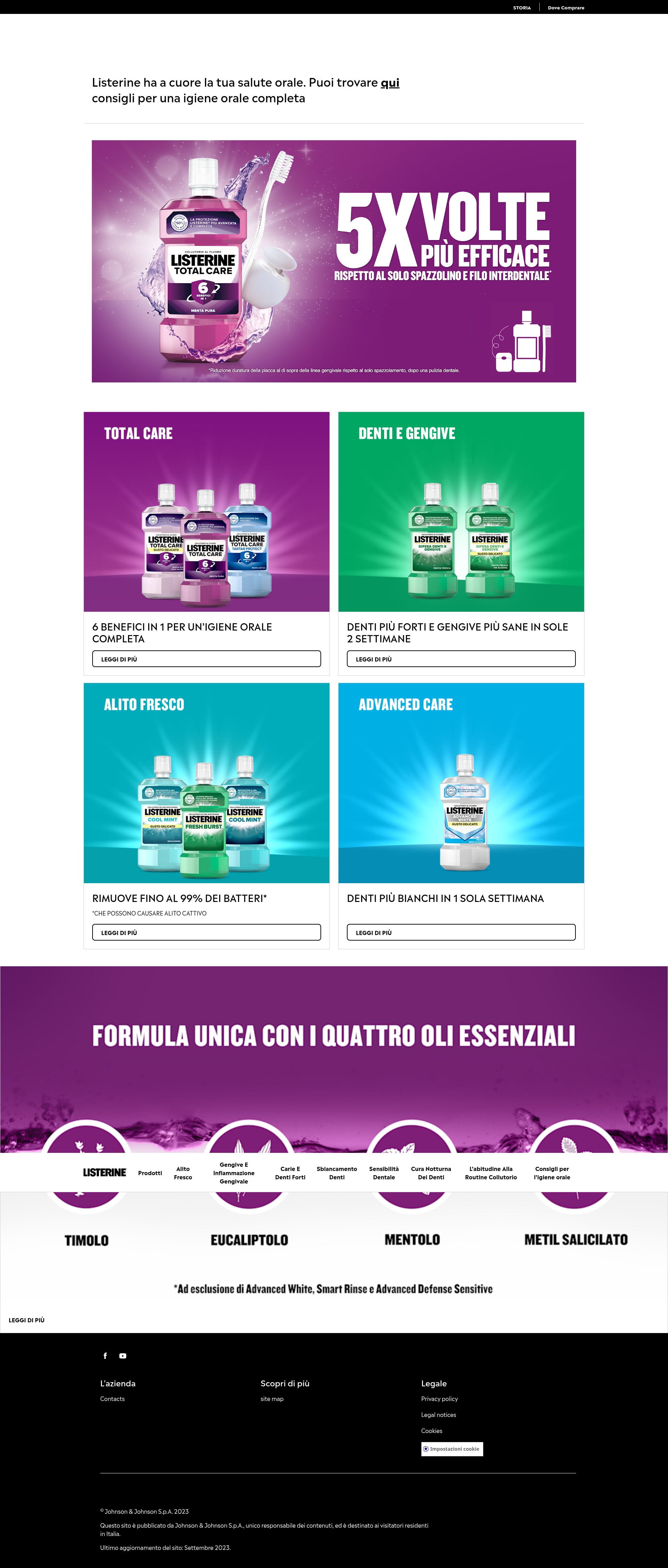Screenshot of listerine.it