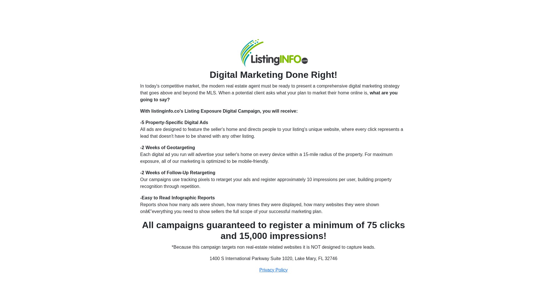 Screenshot of listinginfo.com