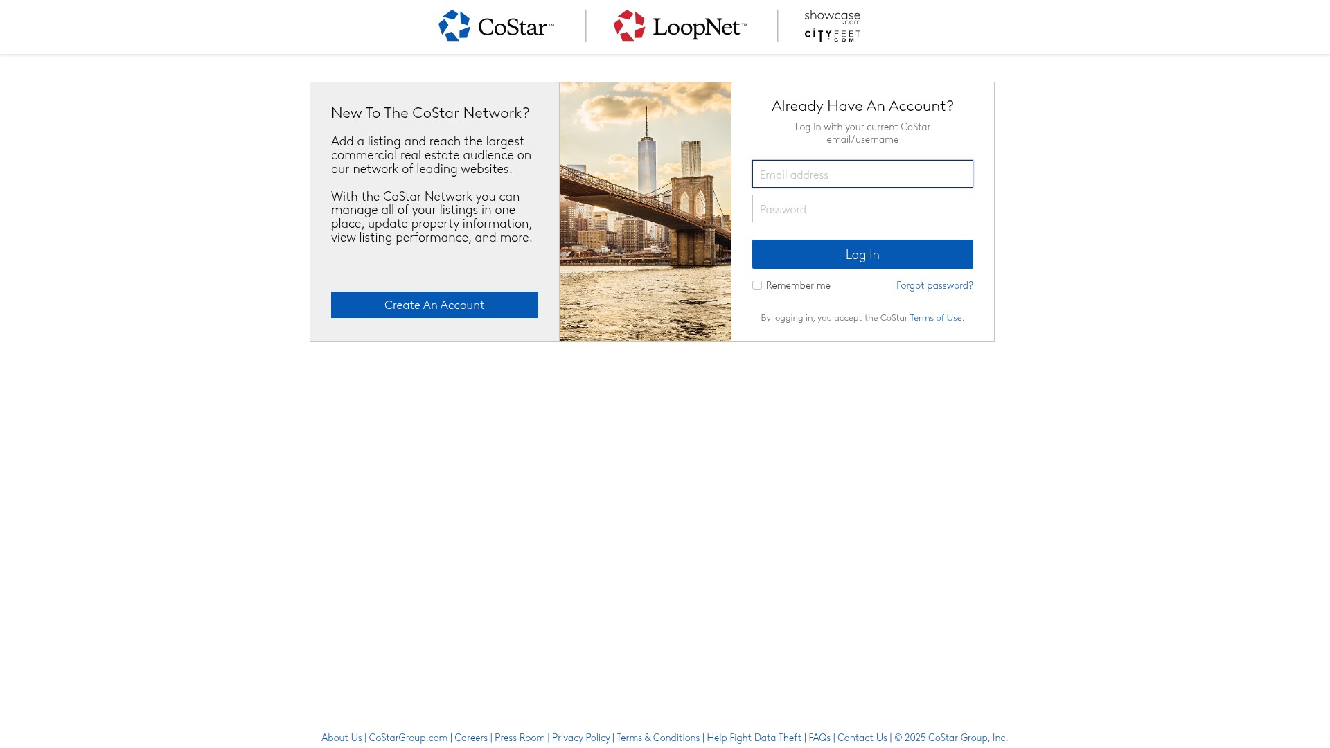 Screenshot of listingmanager.costar.com
