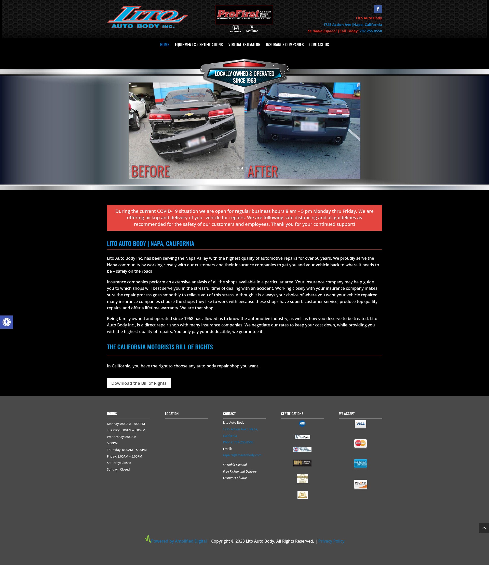 Screenshot of litoautobody.com