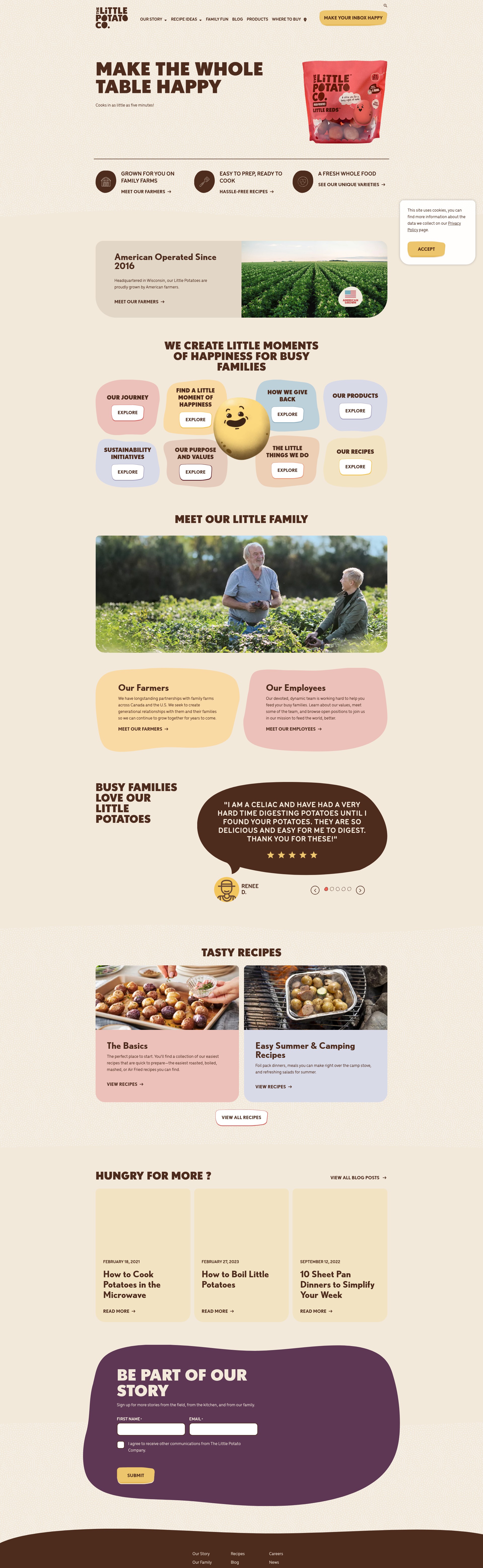 Screenshot of littlepotatoes.com