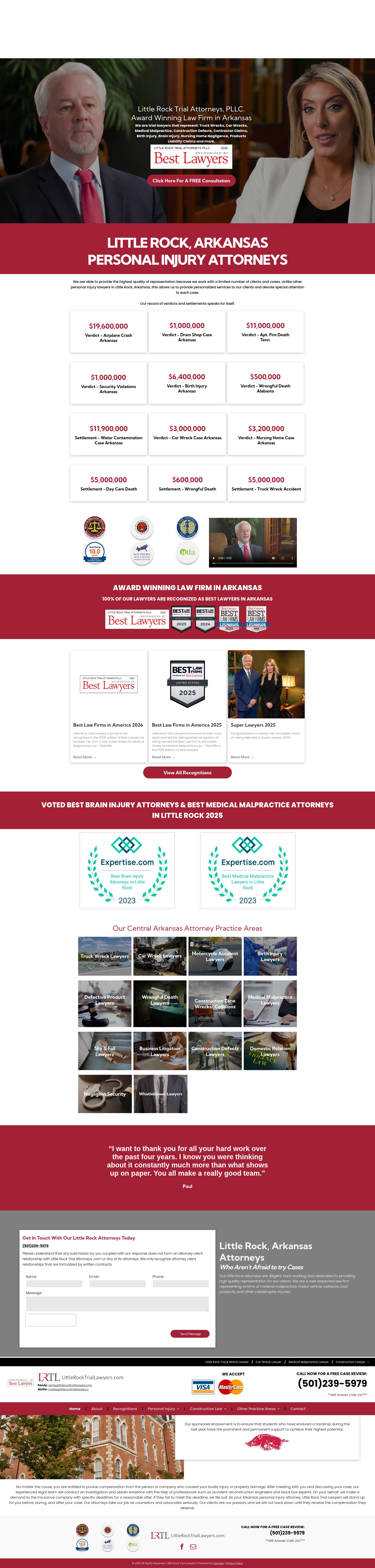 Screenshot of littlerocktriallawyers.com