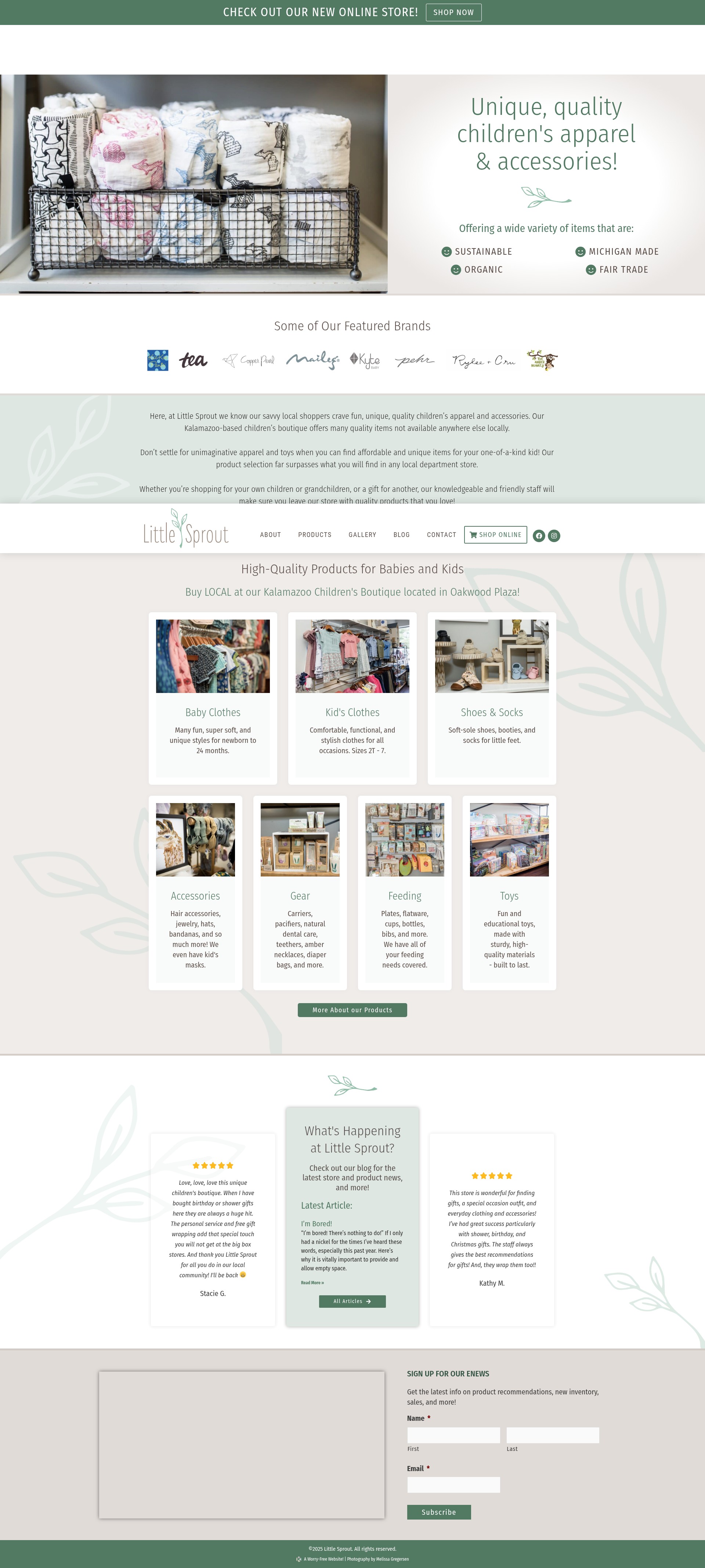 Screenshot of littlesproutboutique.com