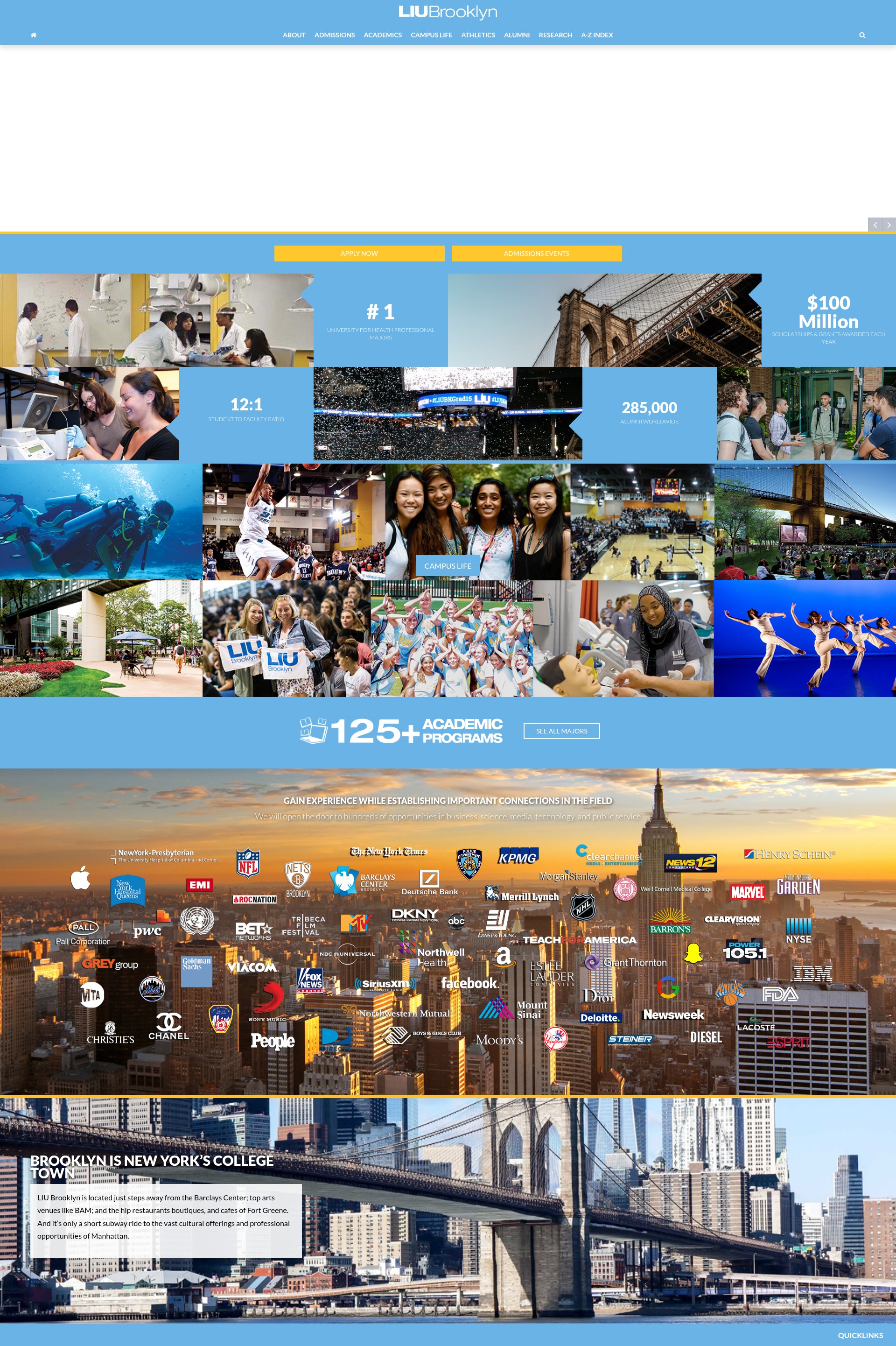 Screenshot of liu.edu