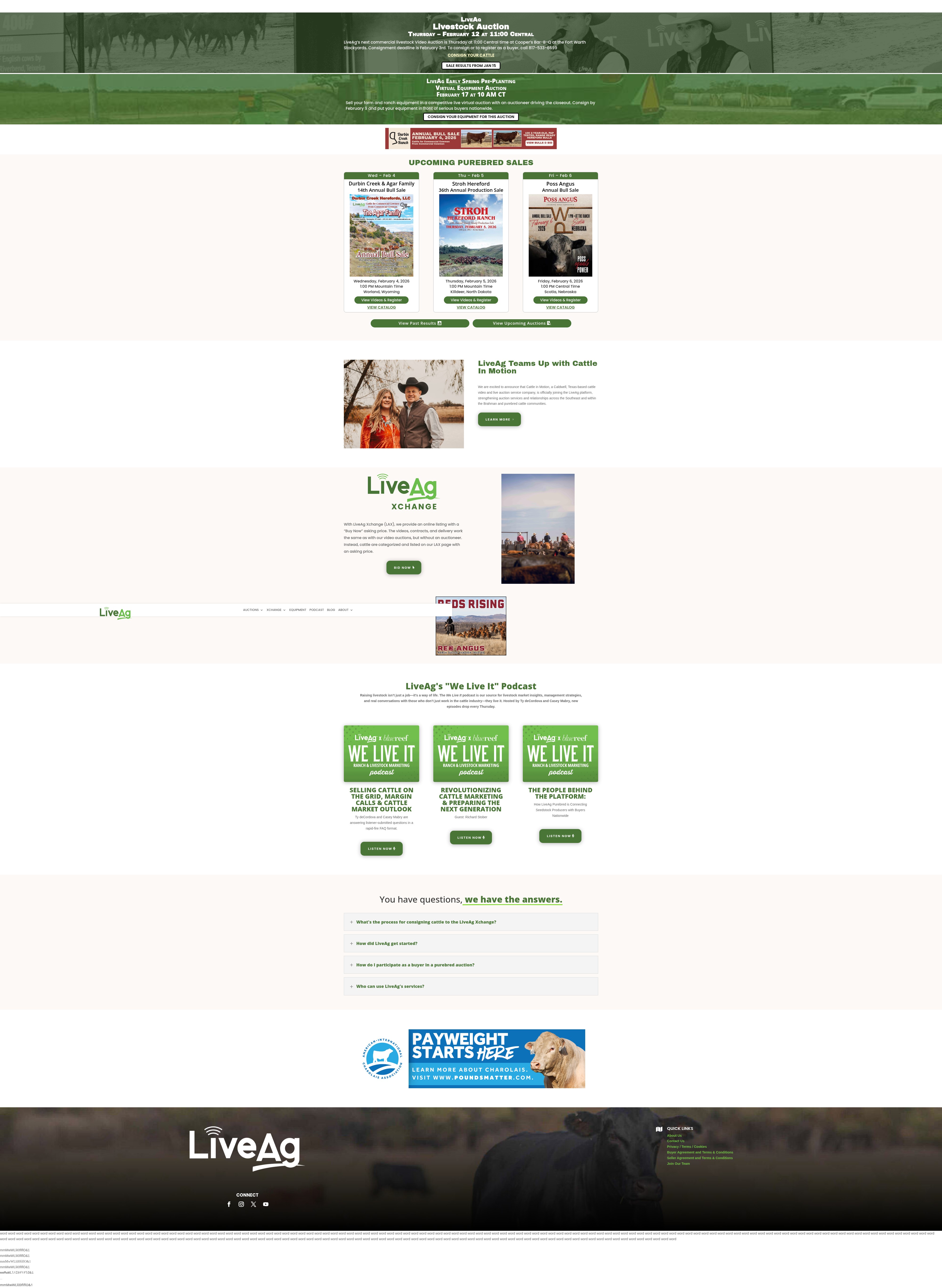 Screenshot of live-ag.com