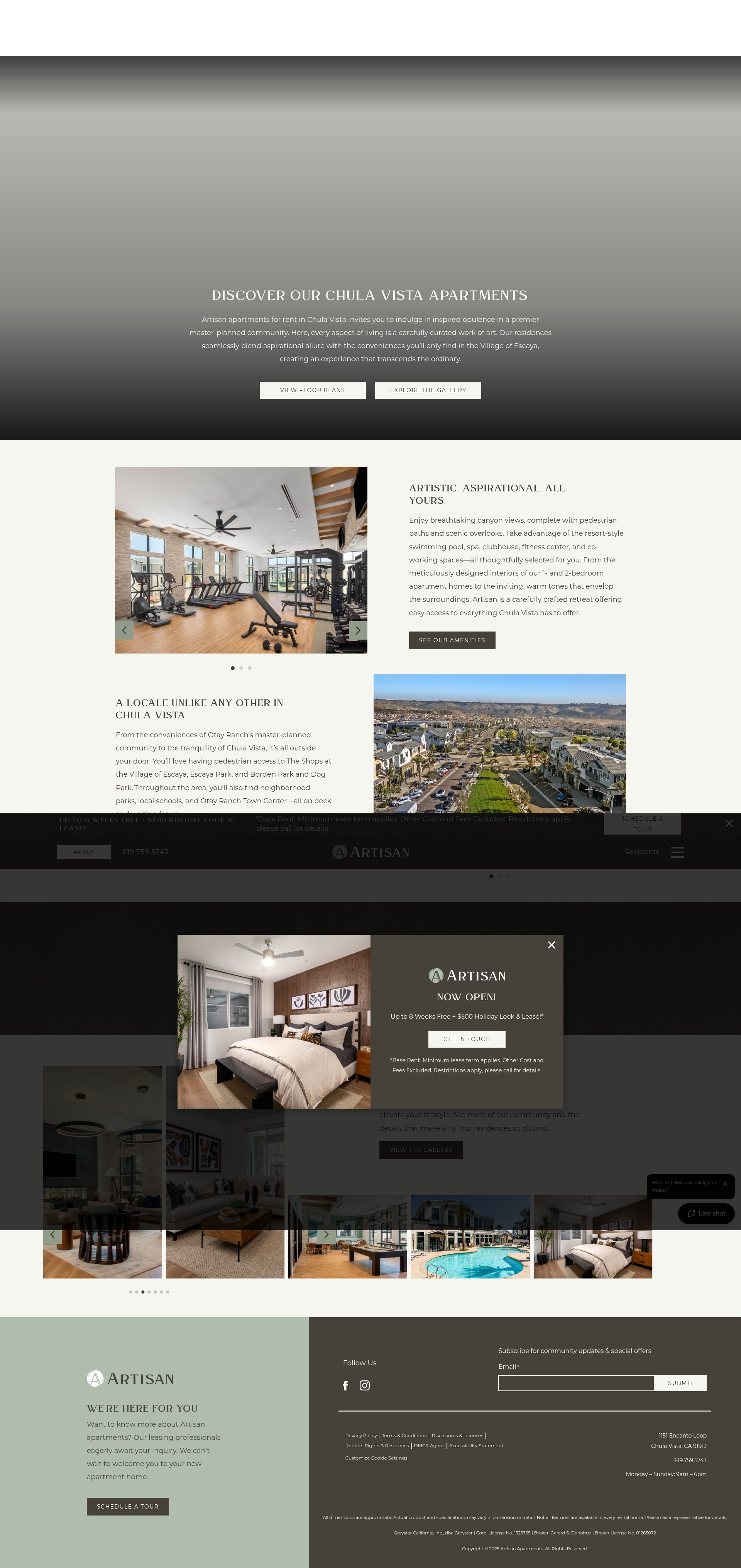 Screenshot of liveartisanapartmenthomes.com