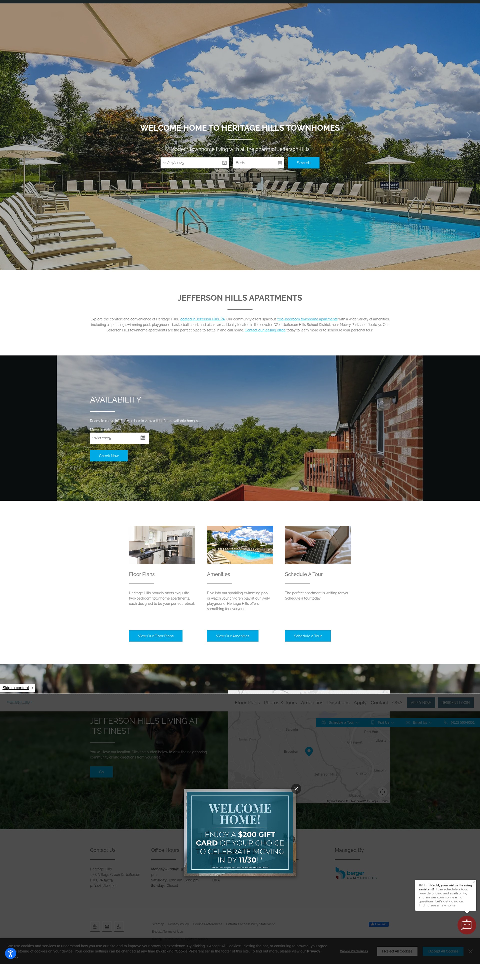 Screenshot of liveatheritagehills.com