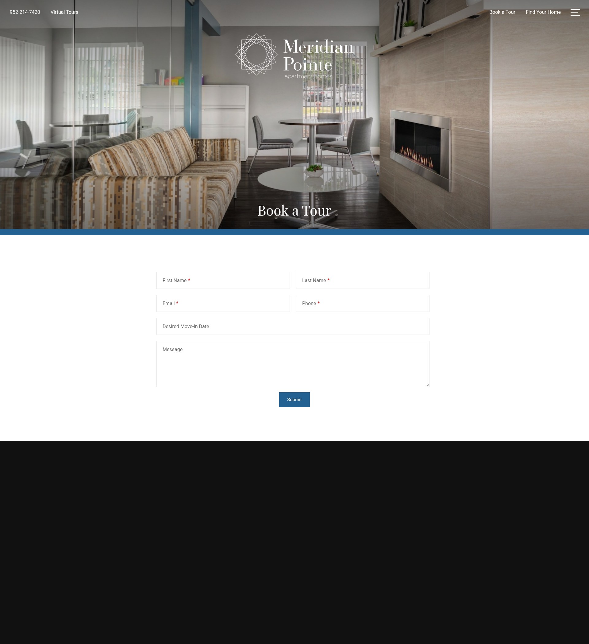 Screenshot of liveatmeridianpointe.com