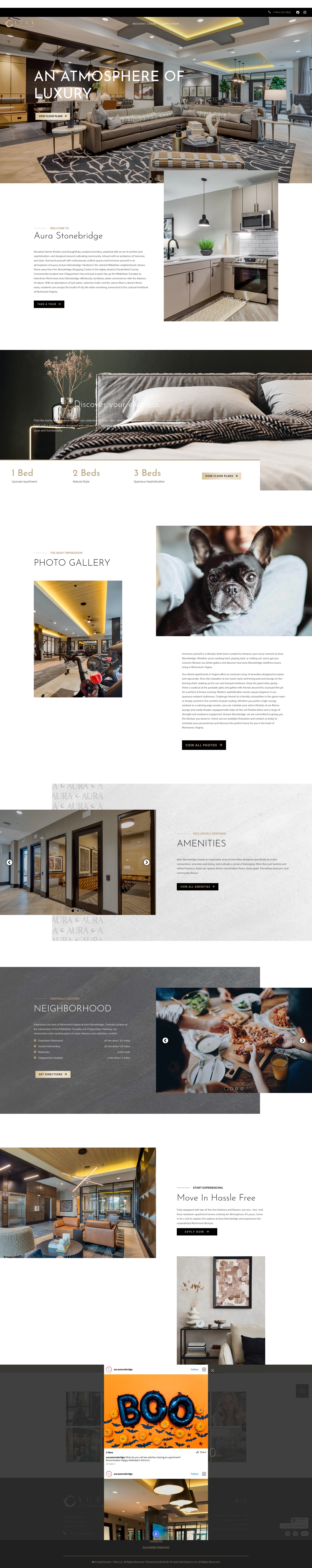 Screenshot of liveaurastonebridge.com