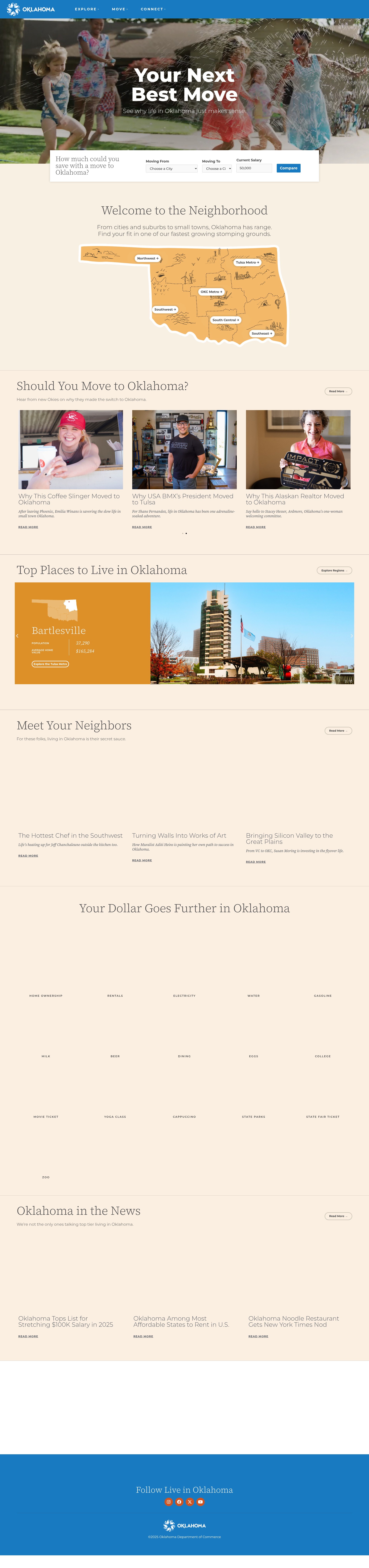 Screenshot of liveinokla.com
