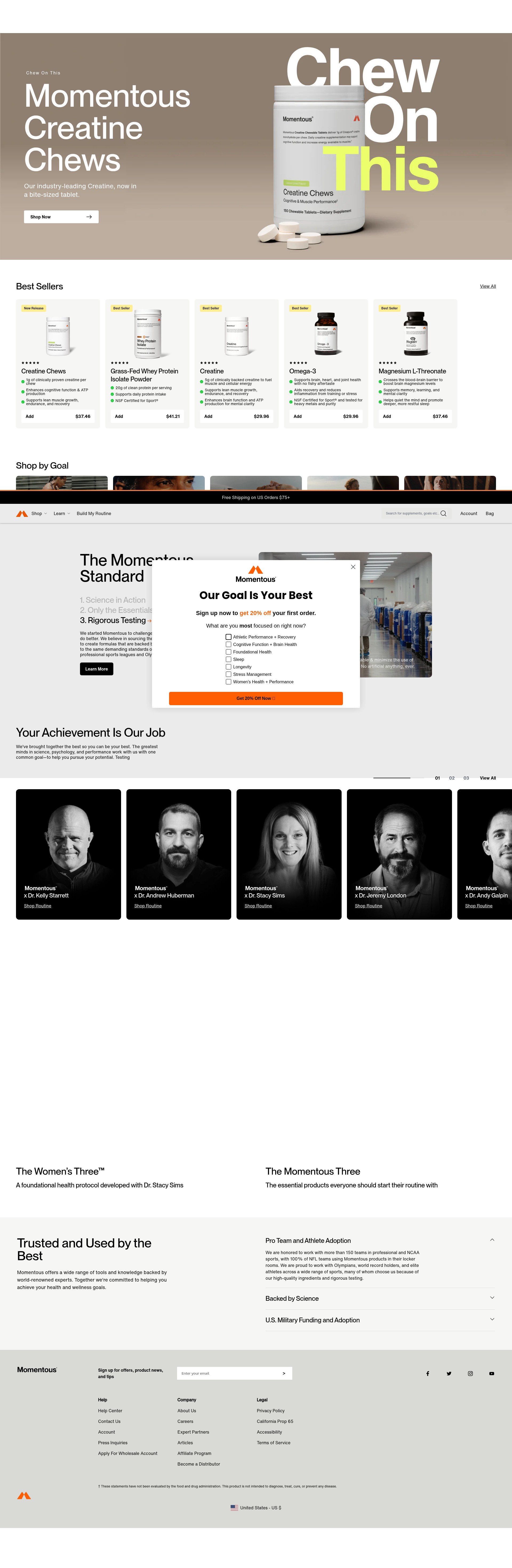Screenshot of livemomentous.com