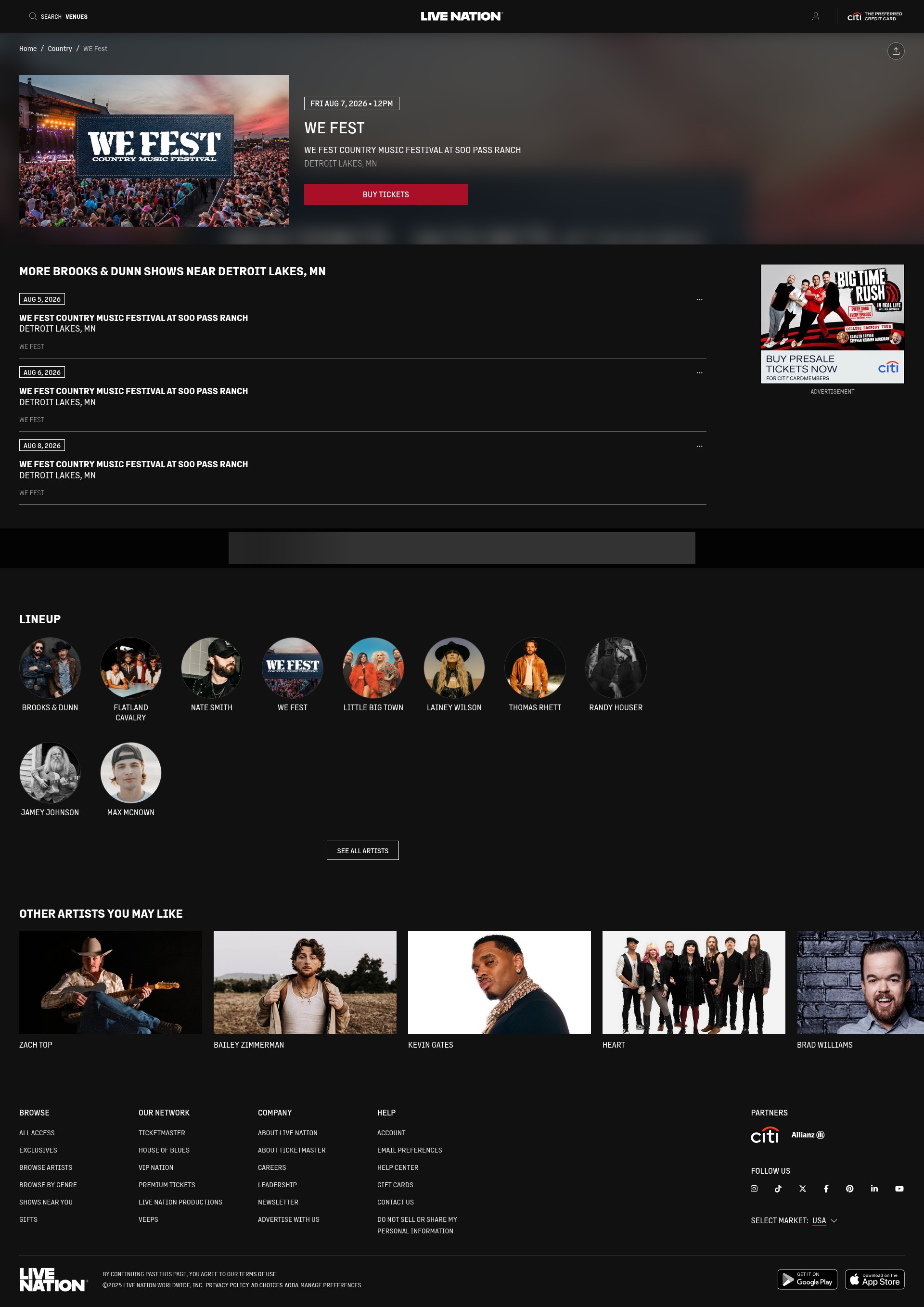 Screenshot of livenation.com