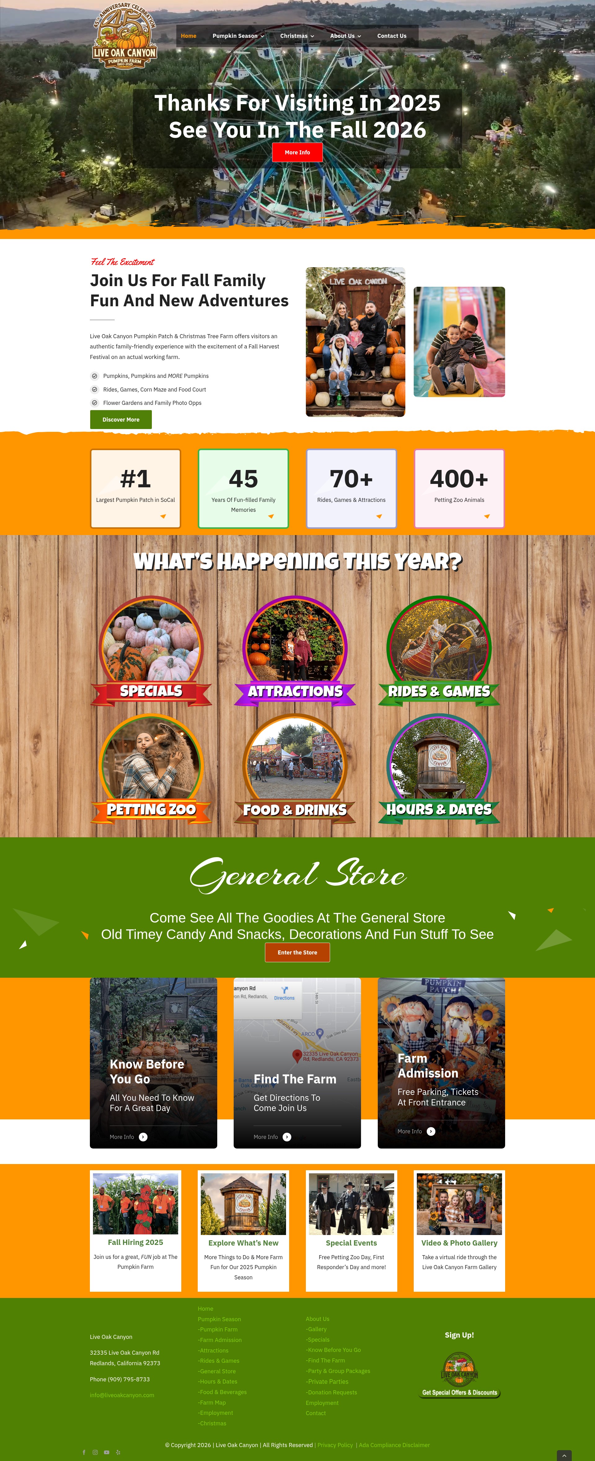 Screenshot of liveoakcanyon.com