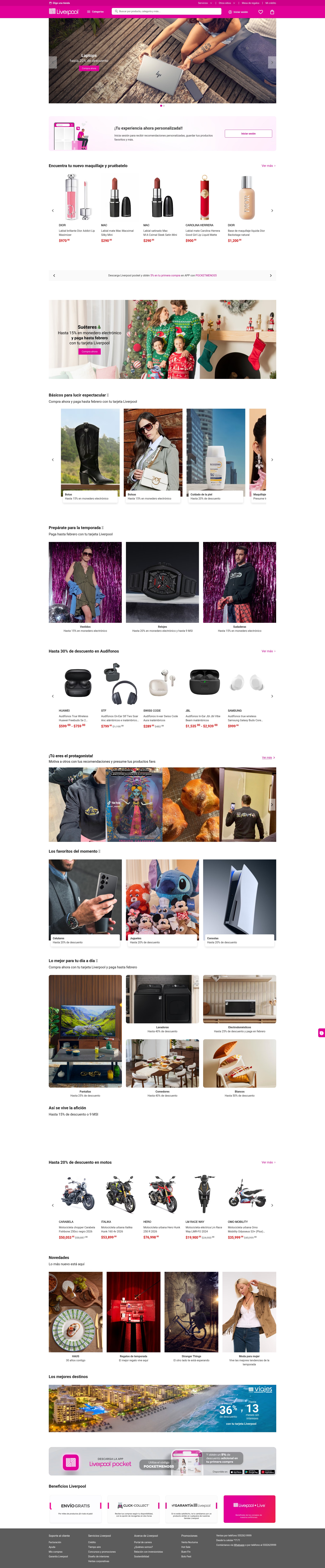 Screenshot of liverpool.com.mx