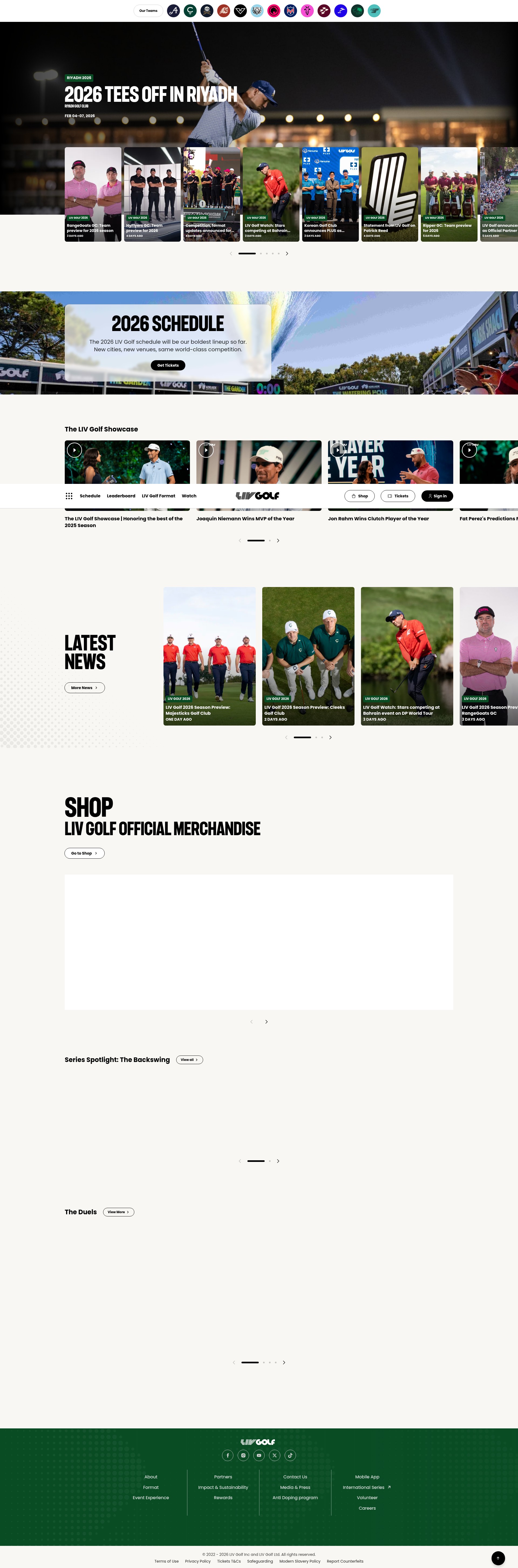 Screenshot of livgolf.com