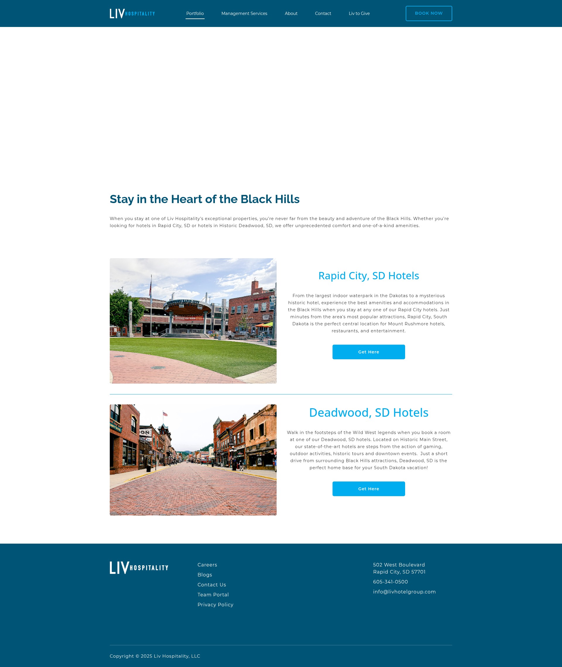 Screenshot of livhotelgroup.com
