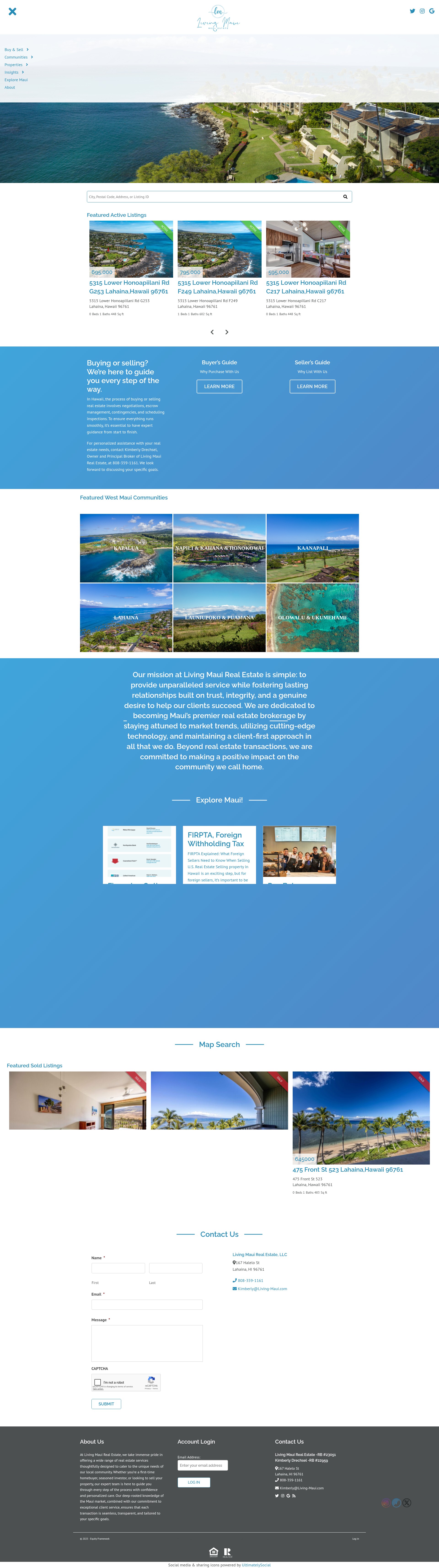 Screenshot of living-maui.com