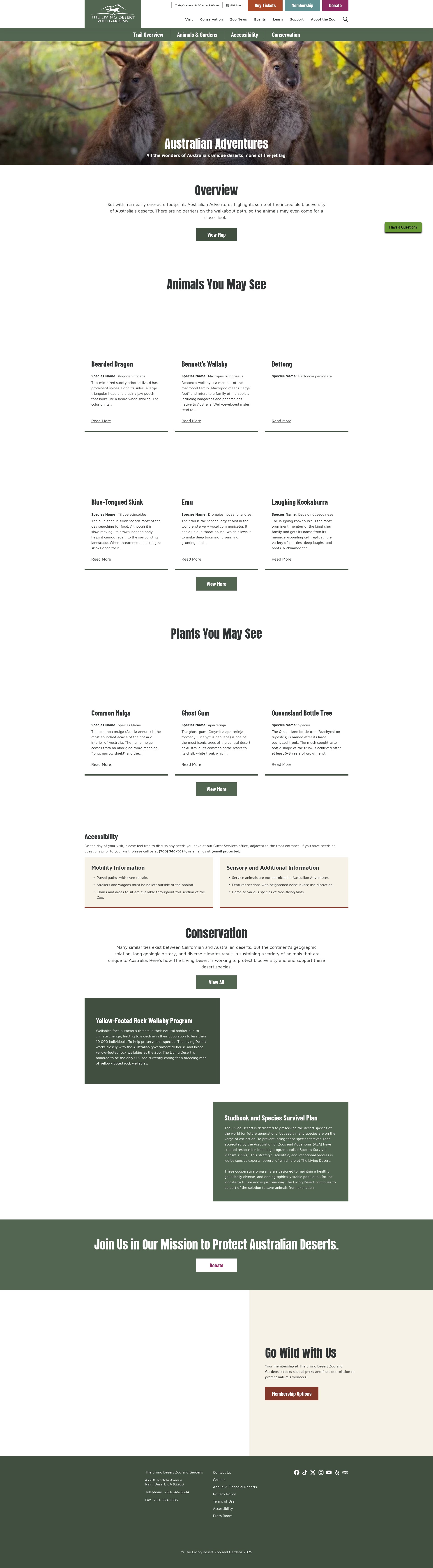 Screenshot of livingdesert.org