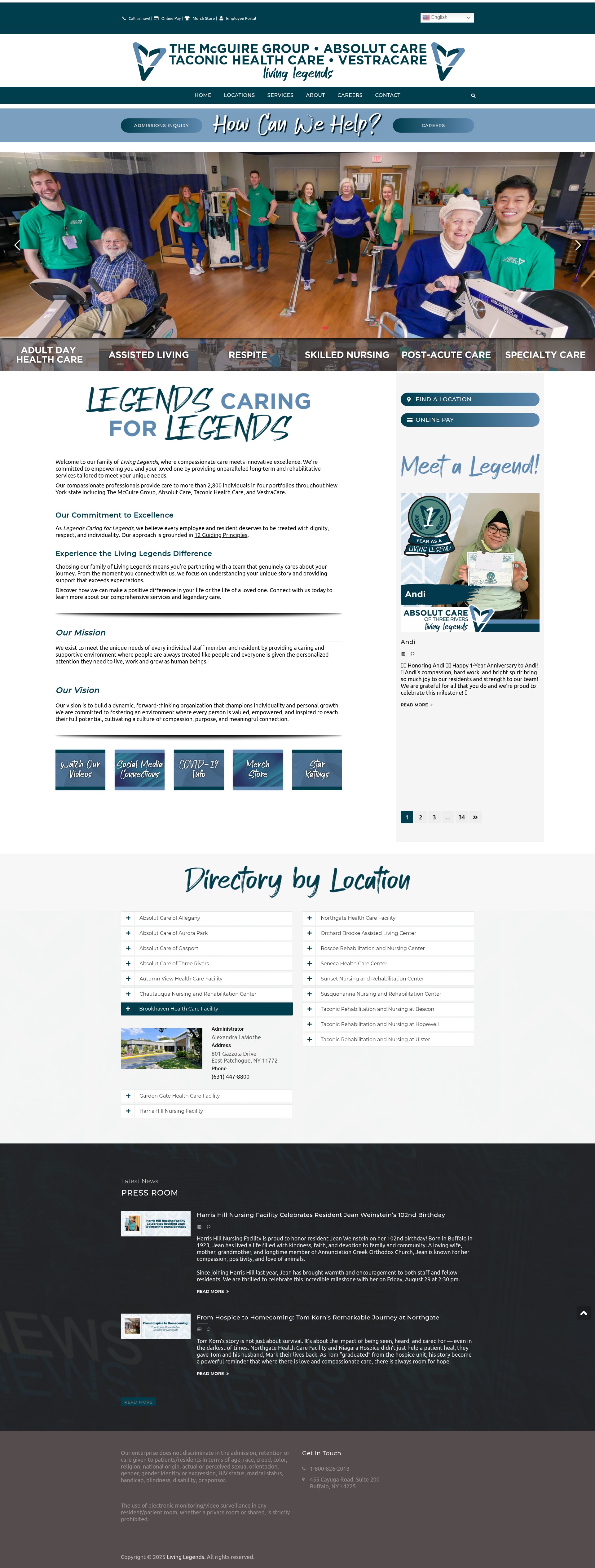 Screenshot of livinglegendshealth.com