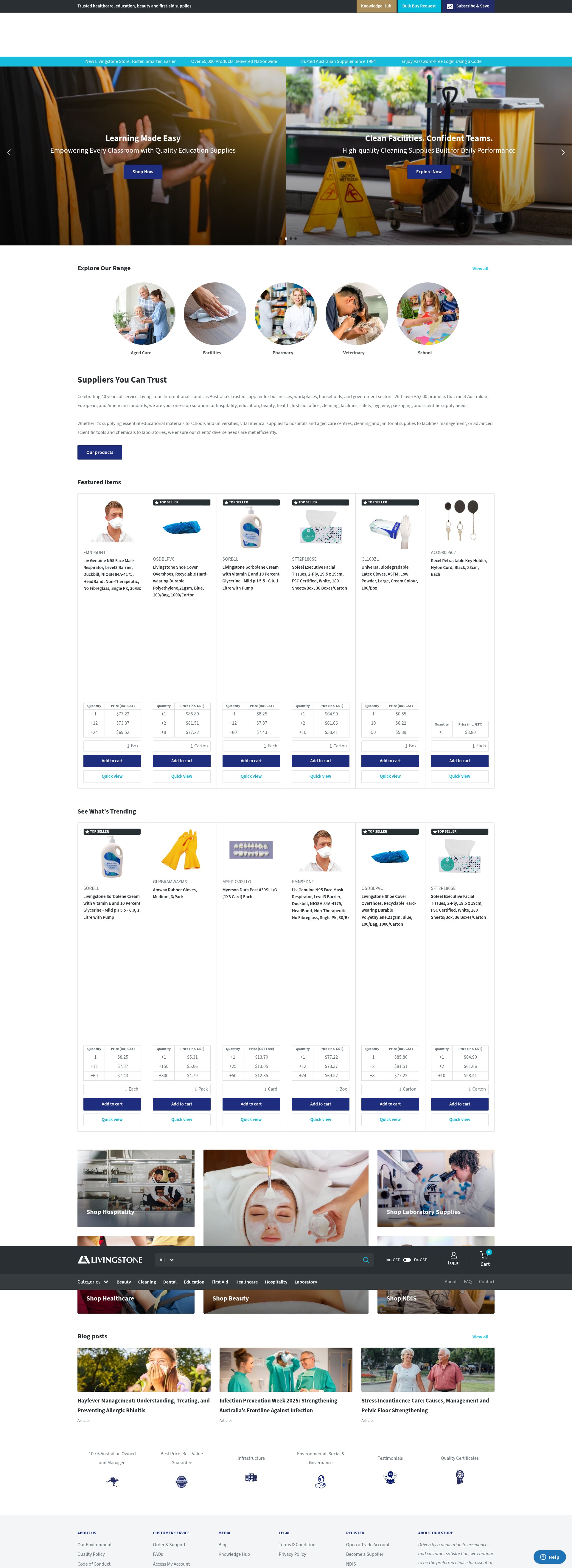 Screenshot of livingstone.com.au