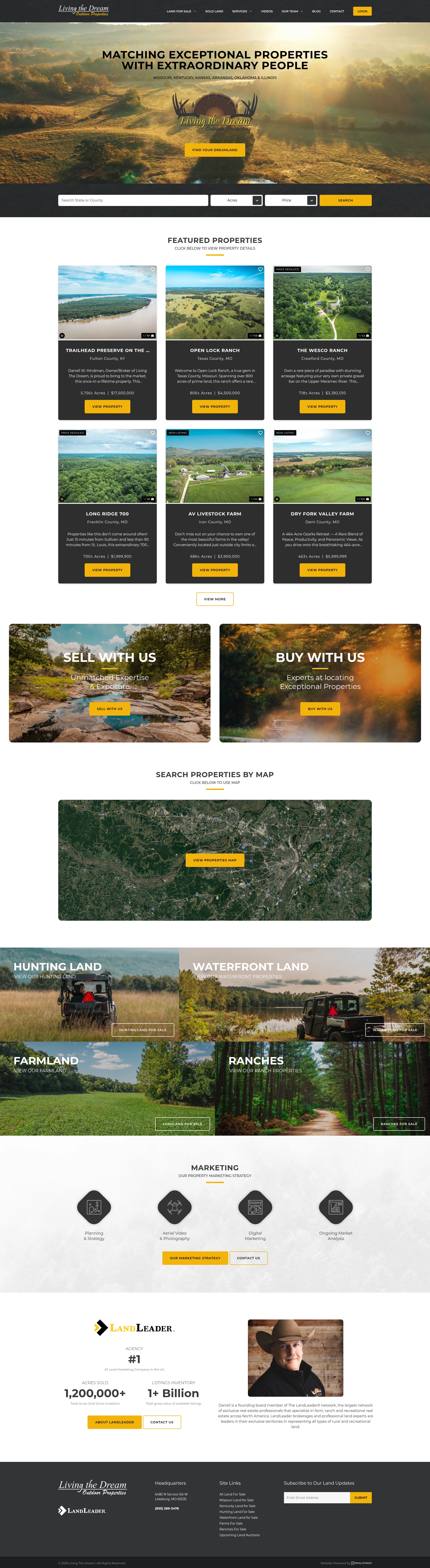 Screenshot of livingthedreamland.com