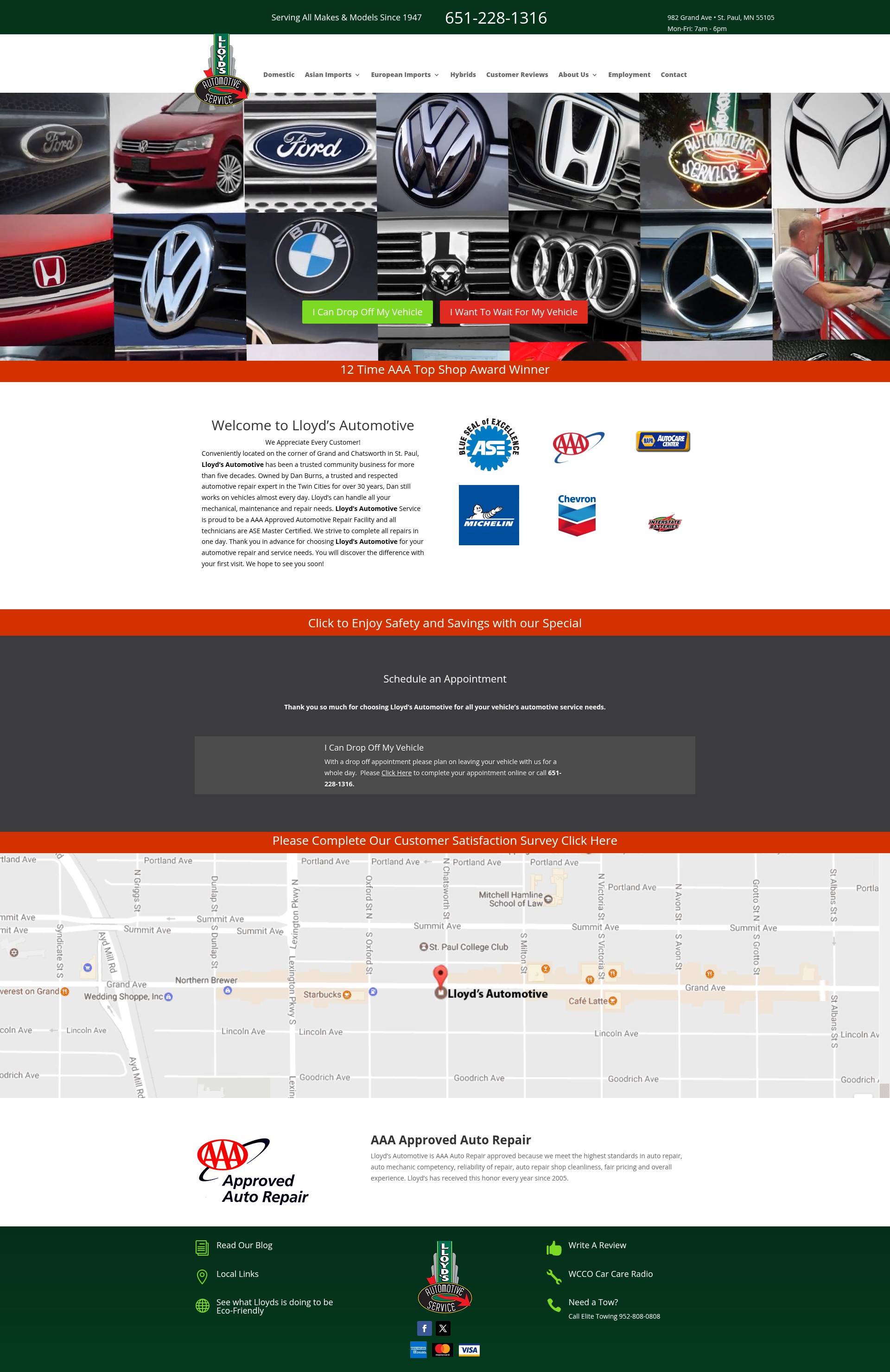 Screenshot of lloydsautomotive.net