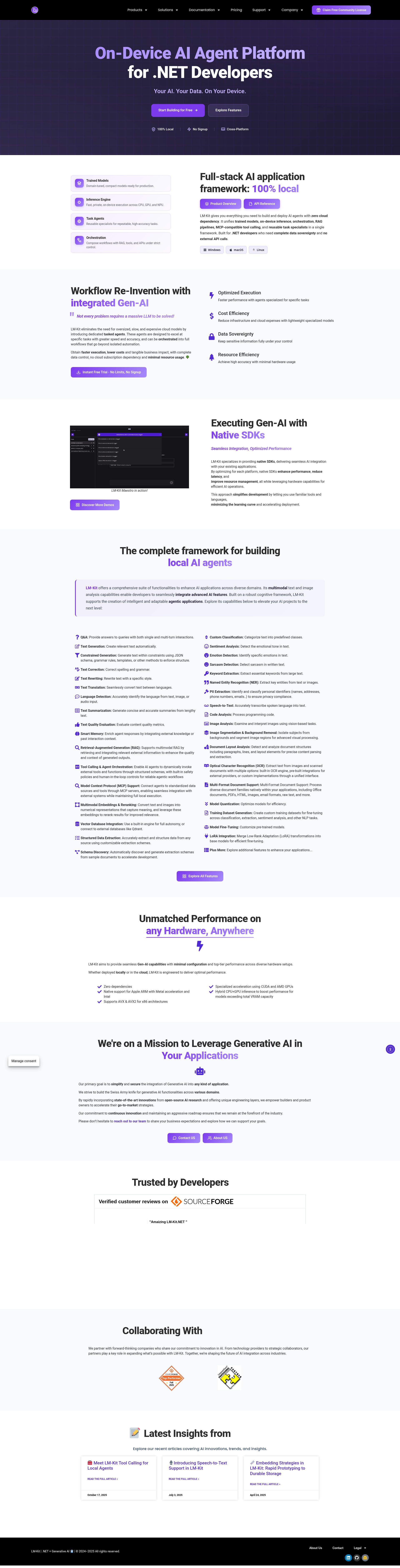 Screenshot of lm-kit.com