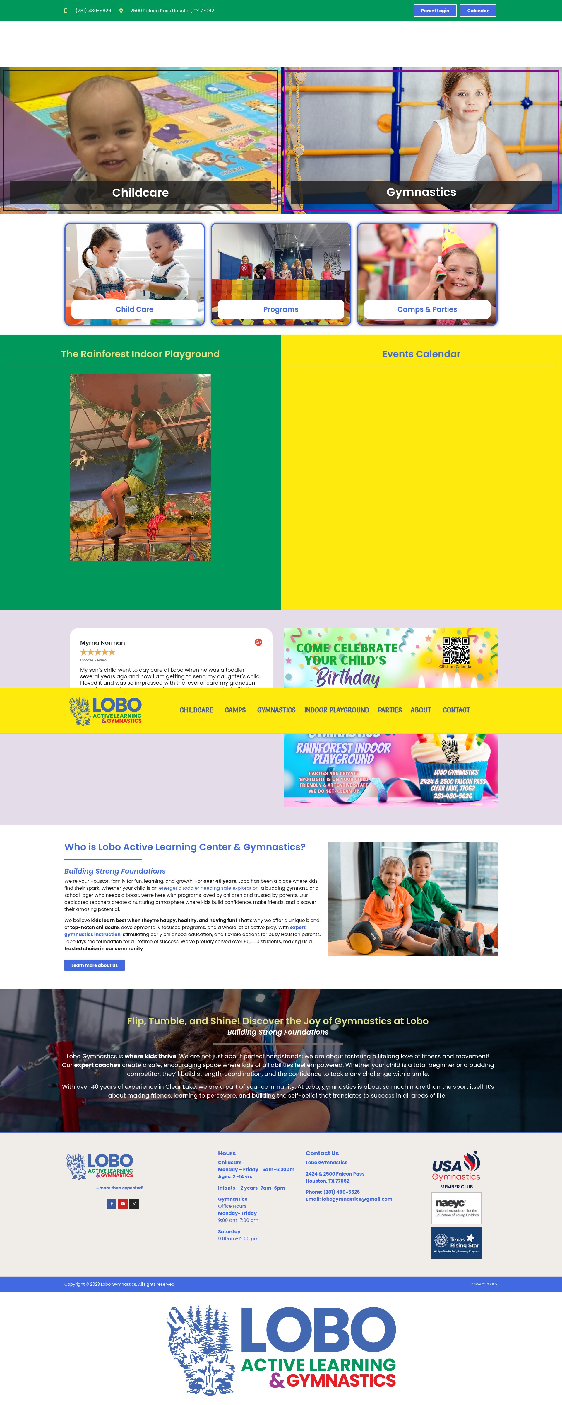 Screenshot of lobogymnastics.com