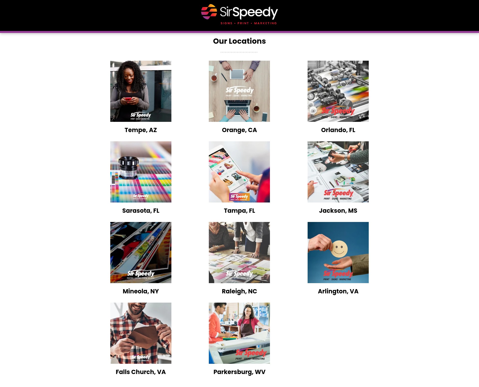 Screenshot of local.sirspeedy.com