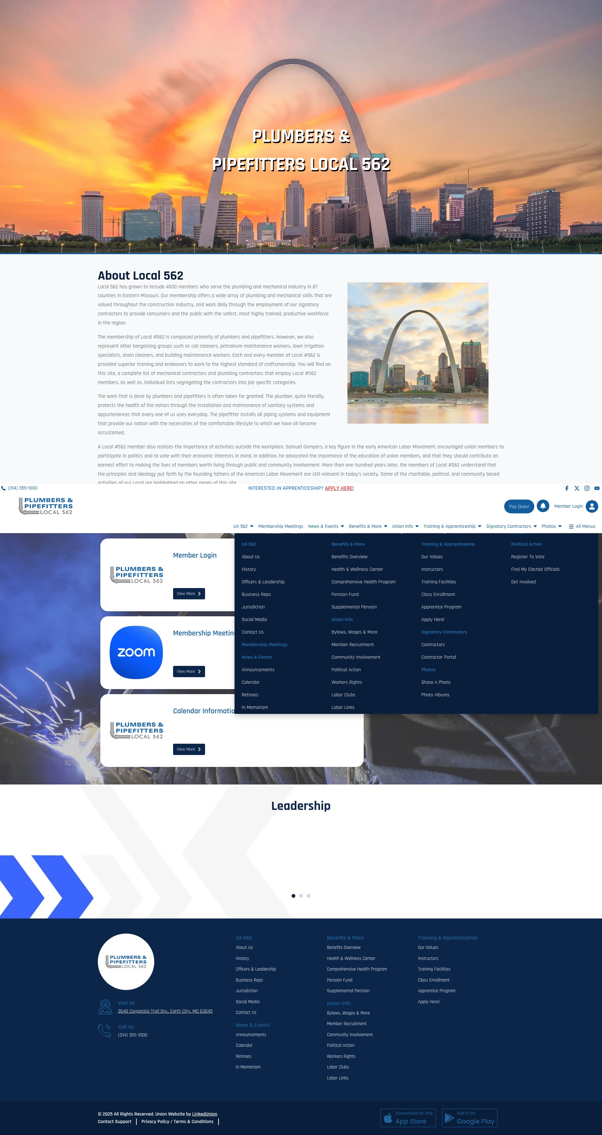 Screenshot of local562.org