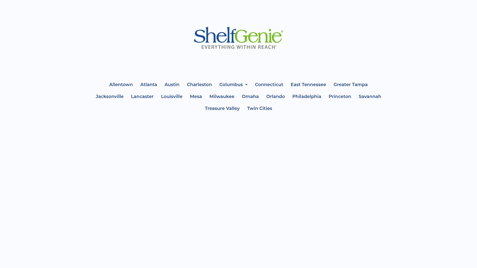 Screenshot of locations.shelfgenie.com