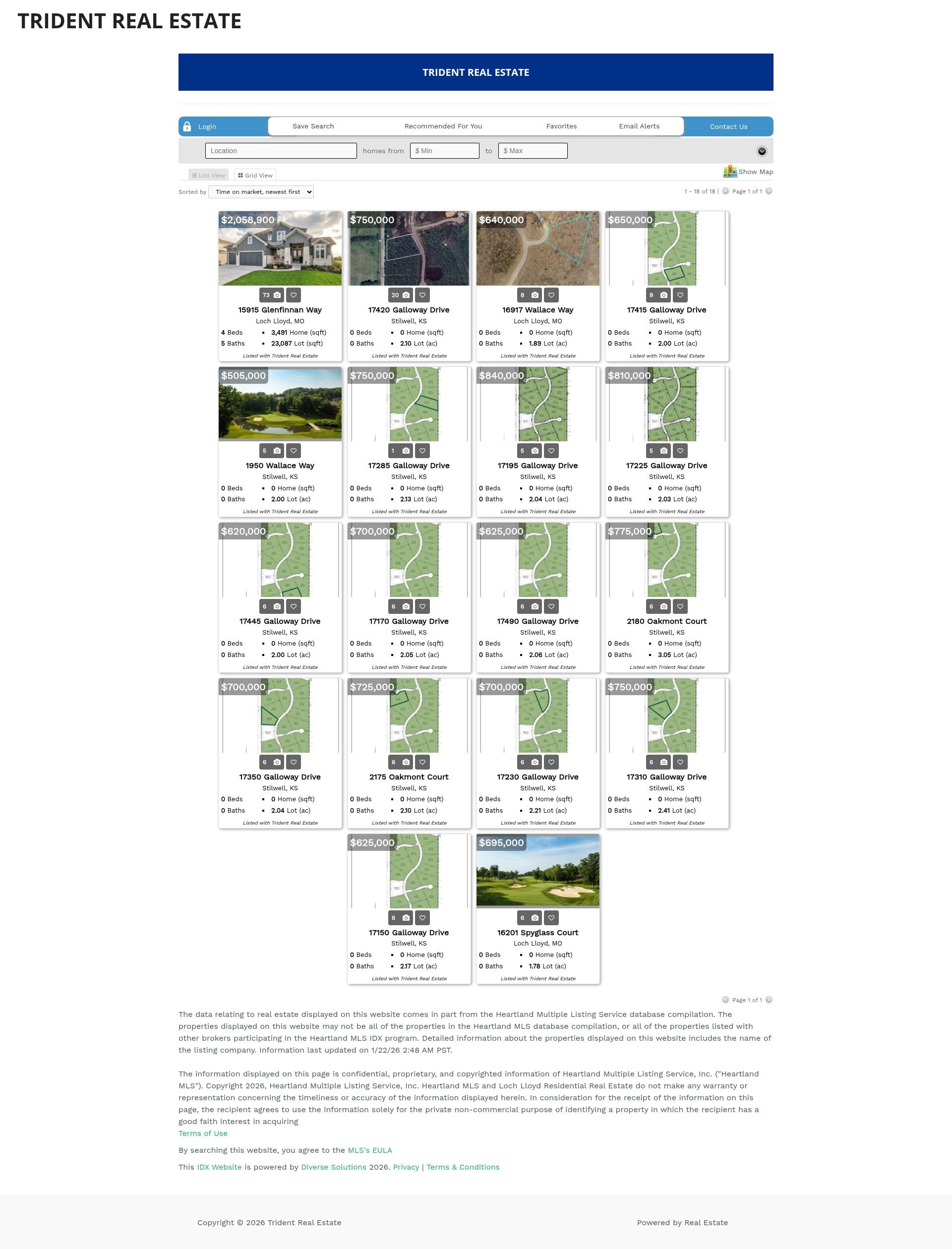 Screenshot of lochlloydrealestate.com