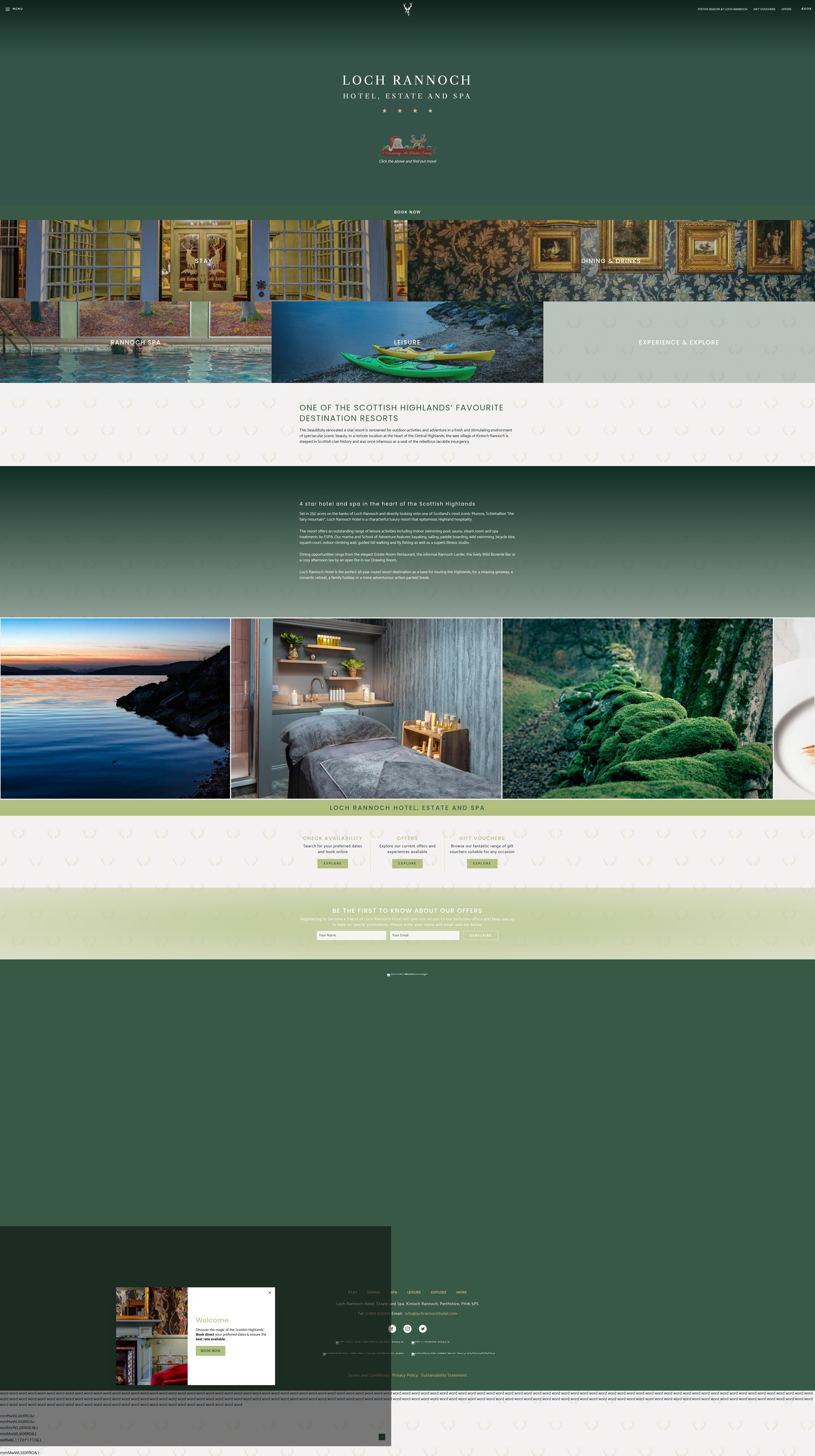 Screenshot of lochrannochhotel.com