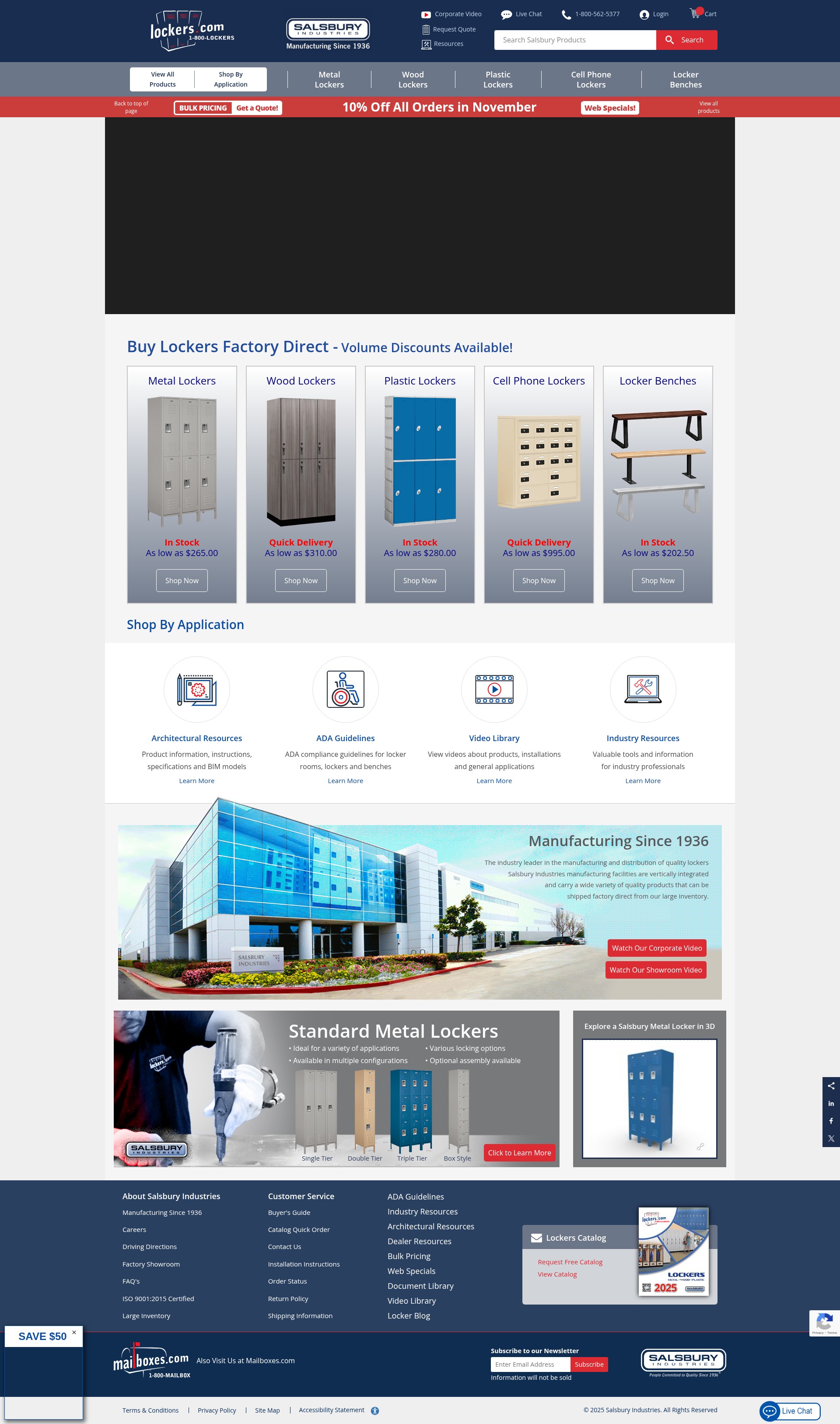 Screenshot of lockers.com
