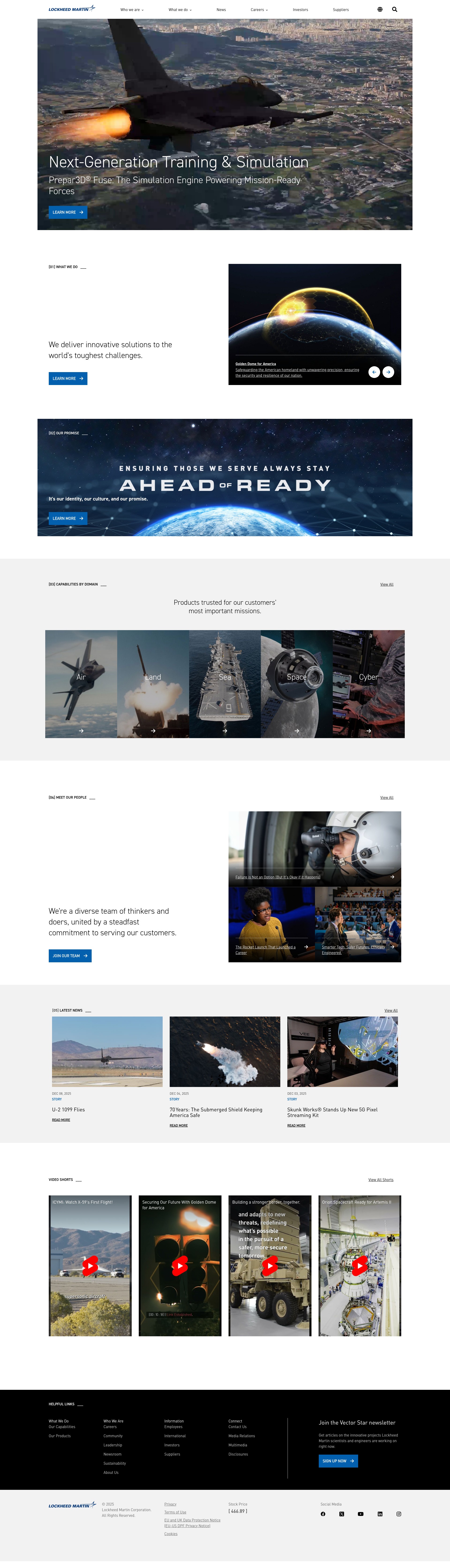 Screenshot of lockheedmartin.com