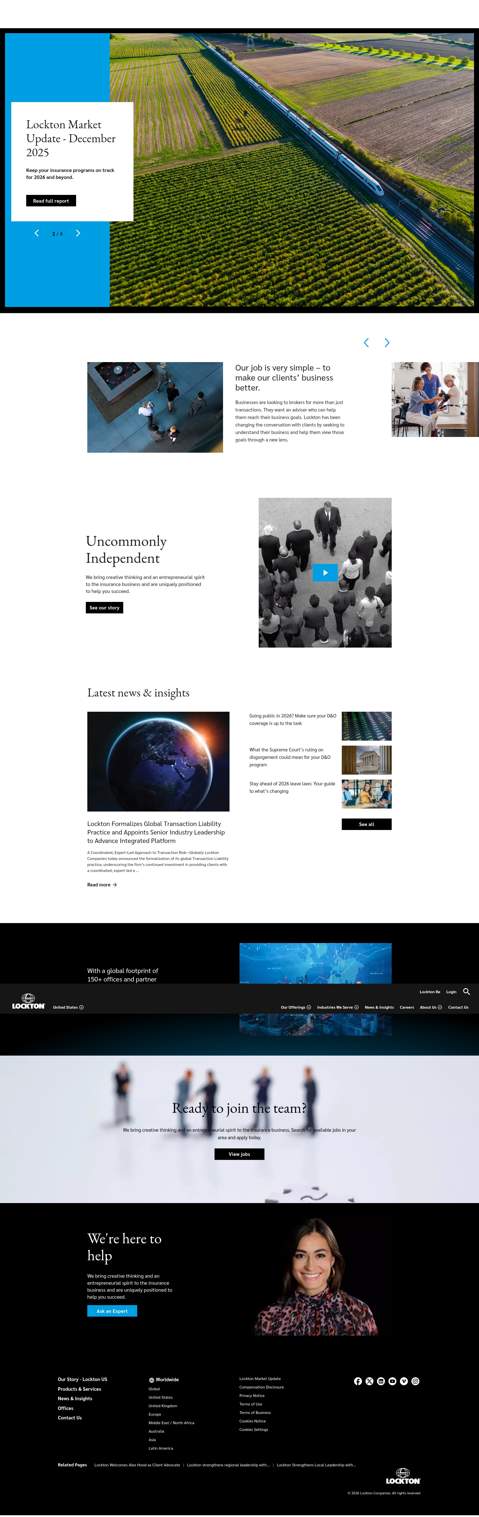 Screenshot of lockton.com