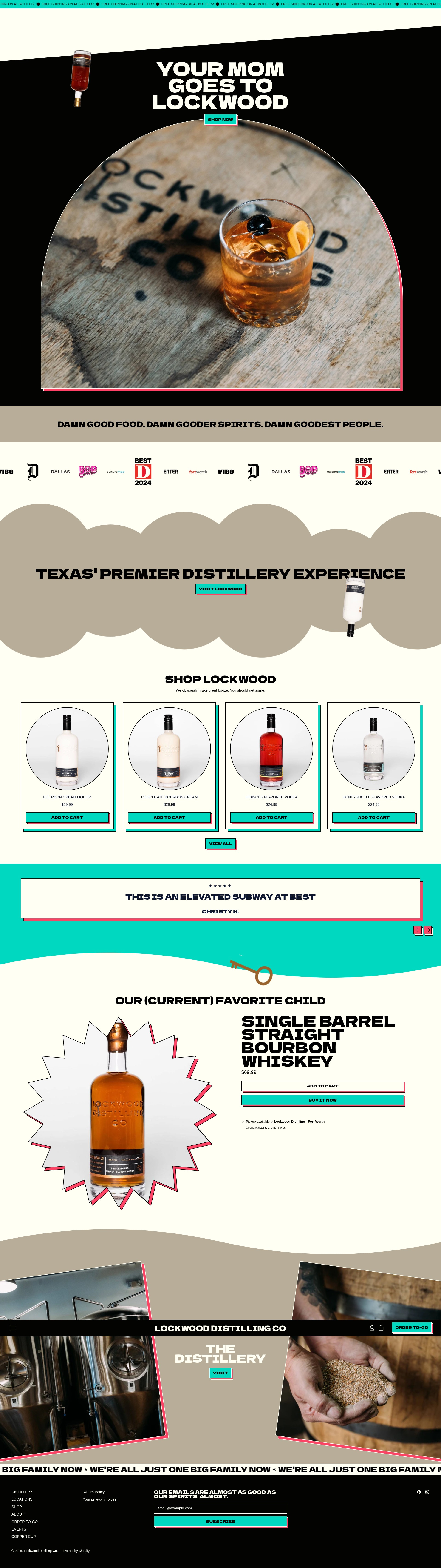 Screenshot of lockwooddistilling.com