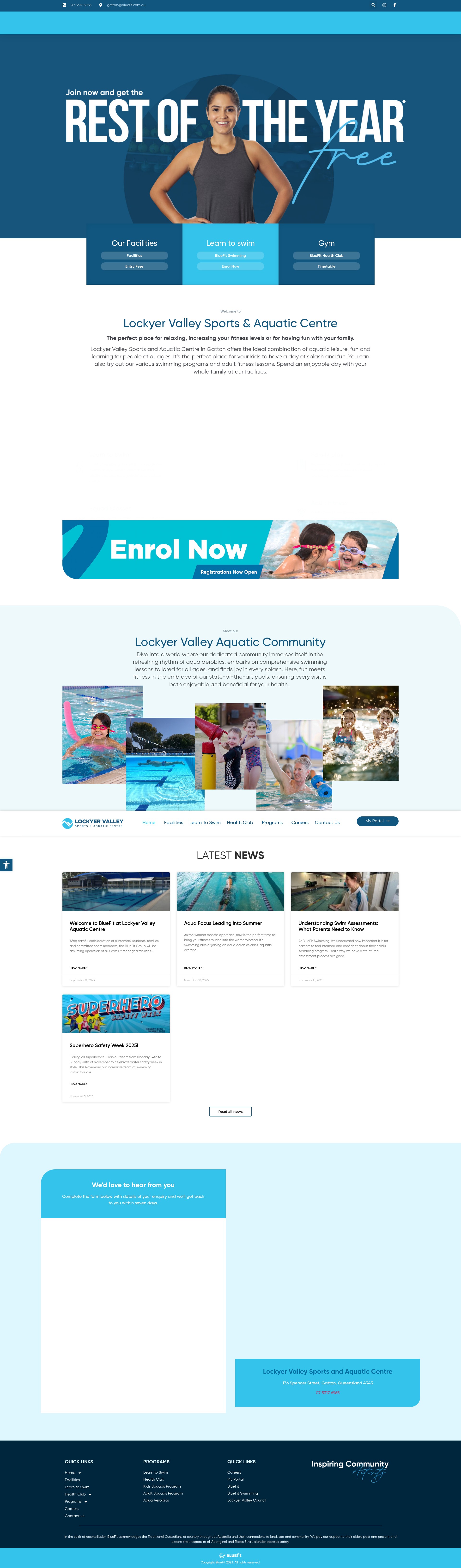 Screenshot of lockyervalleyaquatic.com.au