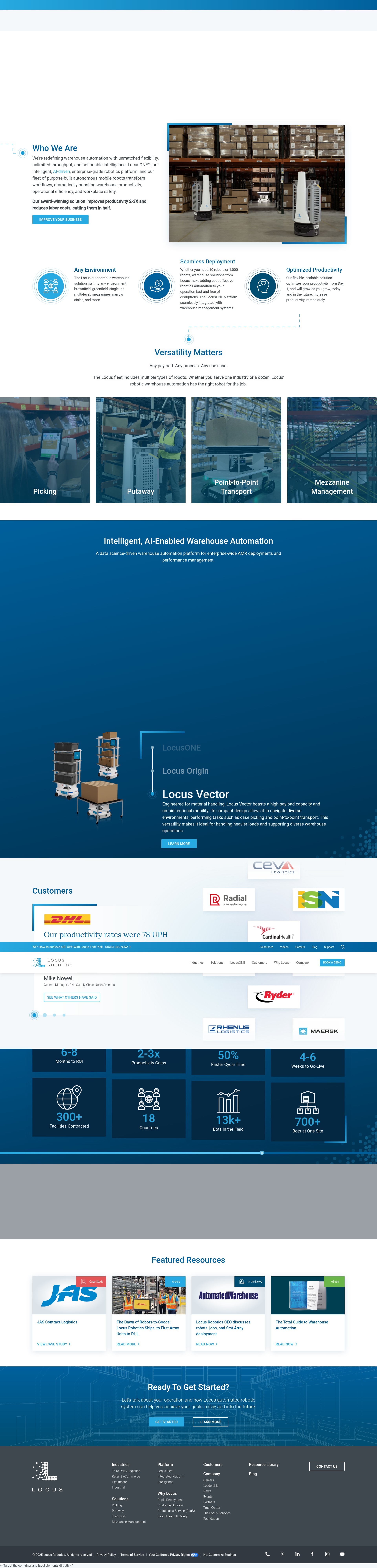 Screenshot of locusrobotics.com