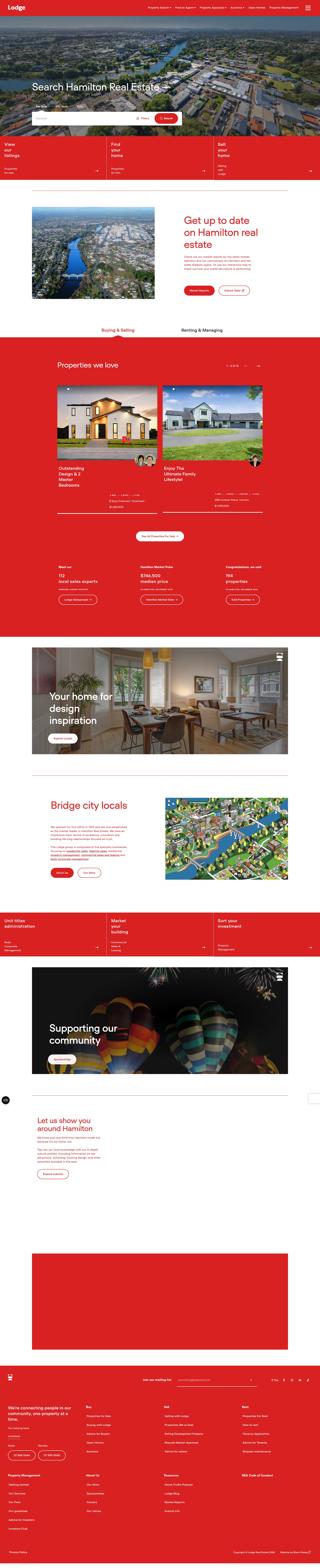 Screenshot of lodge.co.nz