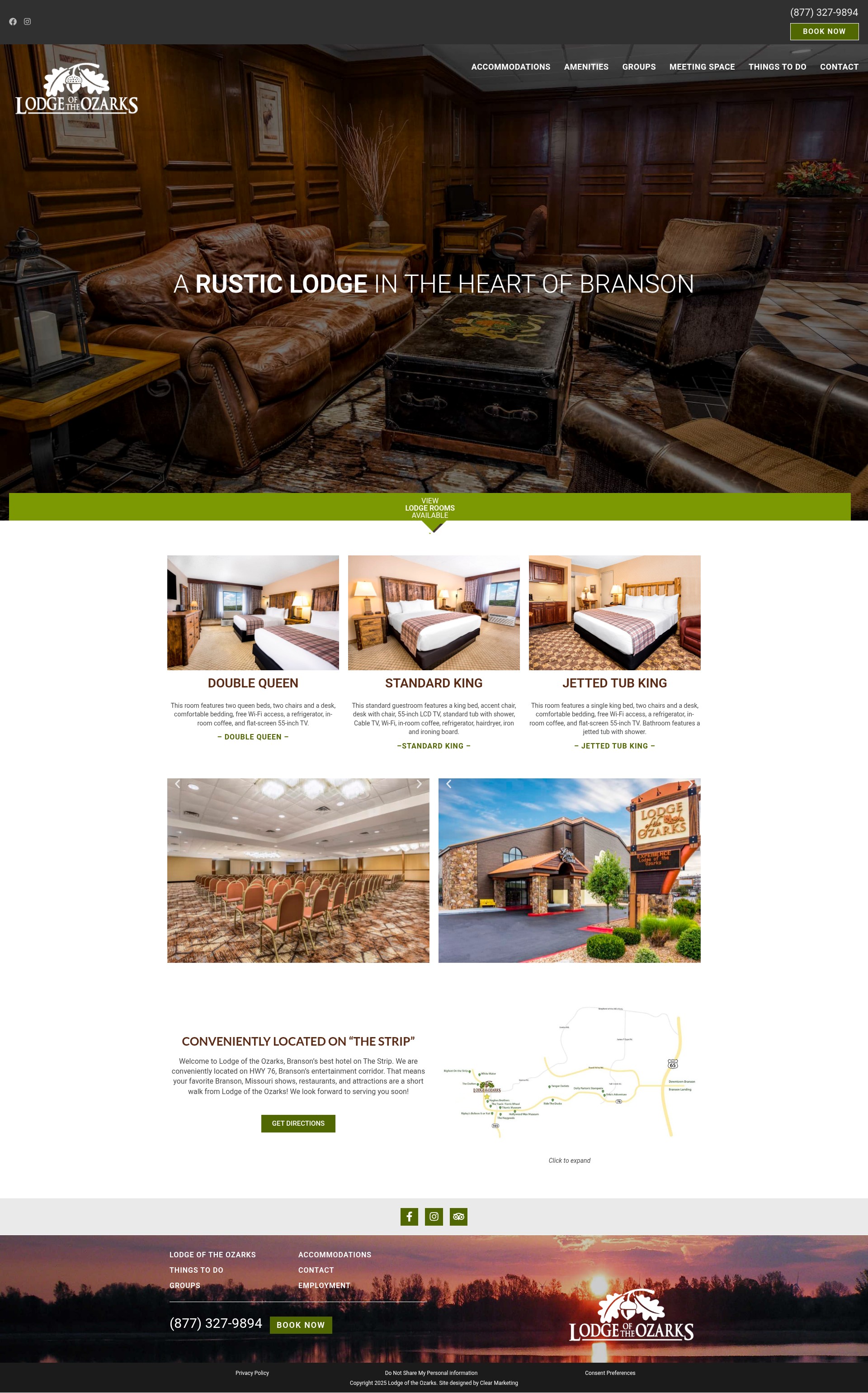 Screenshot of lodgeoftheozarksbranson.com